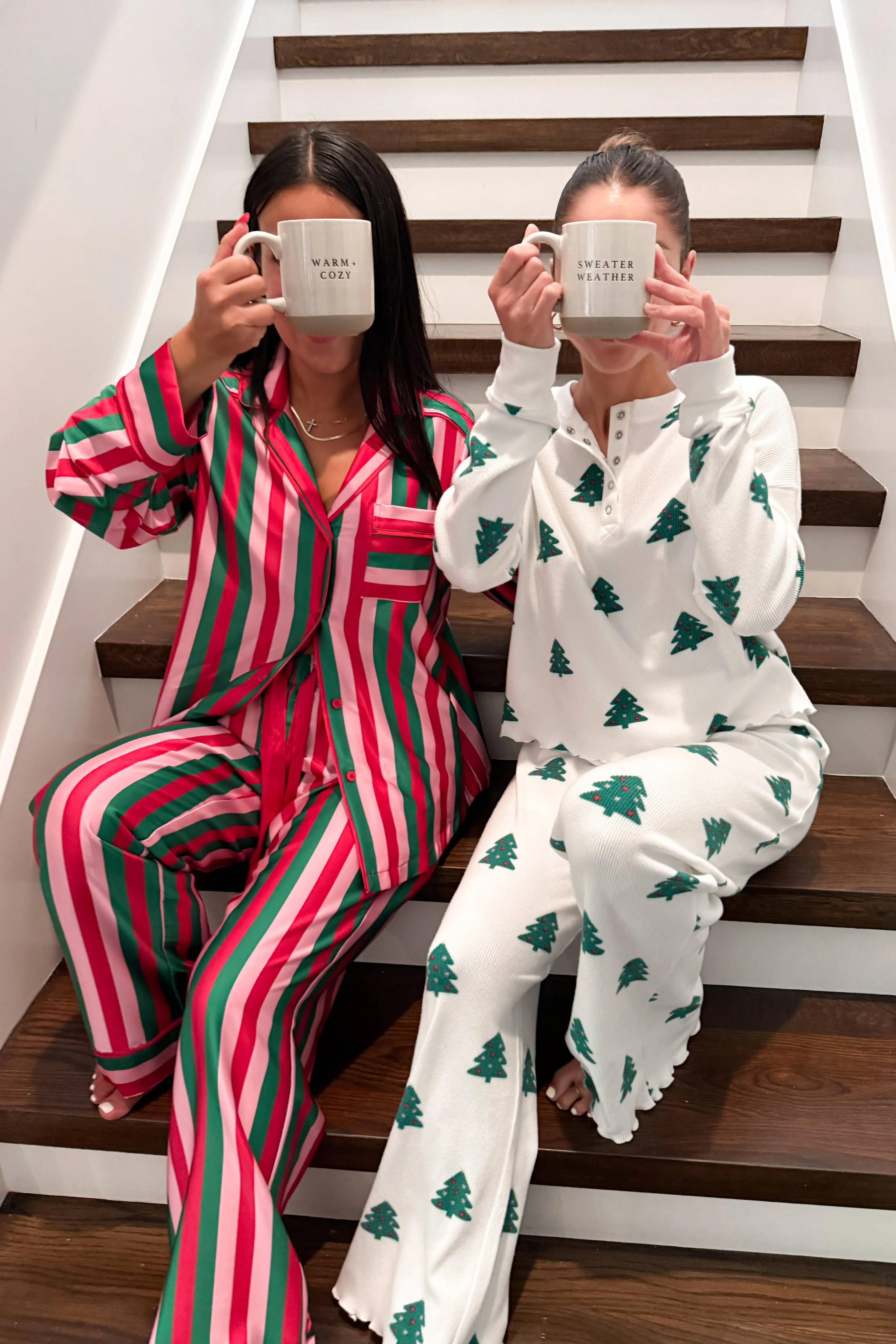 Anthropologie X Beach Riot Pacific Long Sleeve Sleep Set White Christmas Waffle sold by Beach Riot product image thumbnail 3