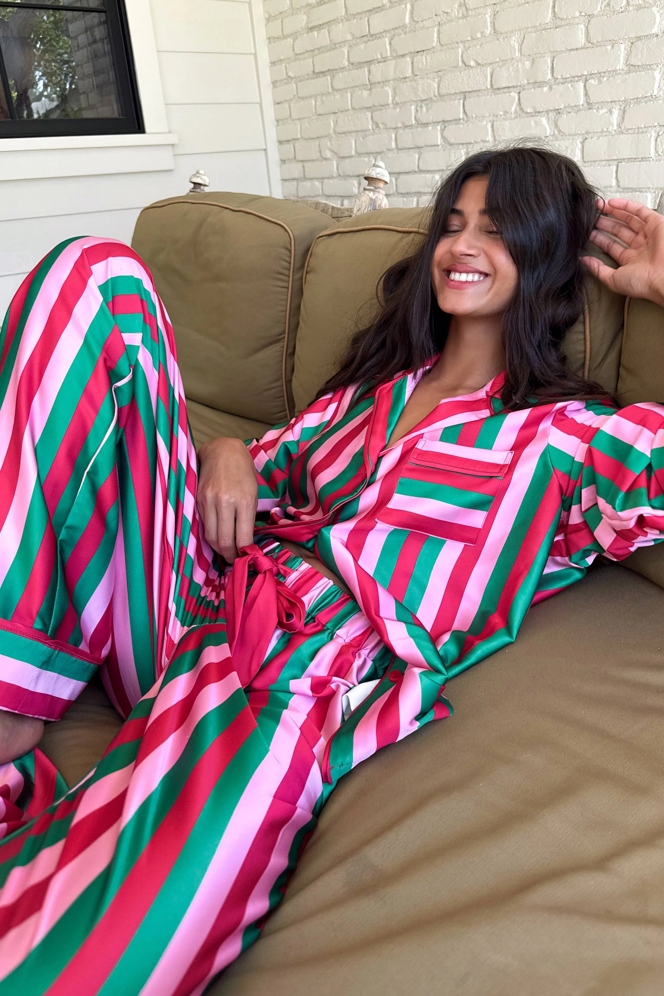 Livy Top & Connie Pant Set Ruby Stripe sold by Beach Riot product image thumbnail 5