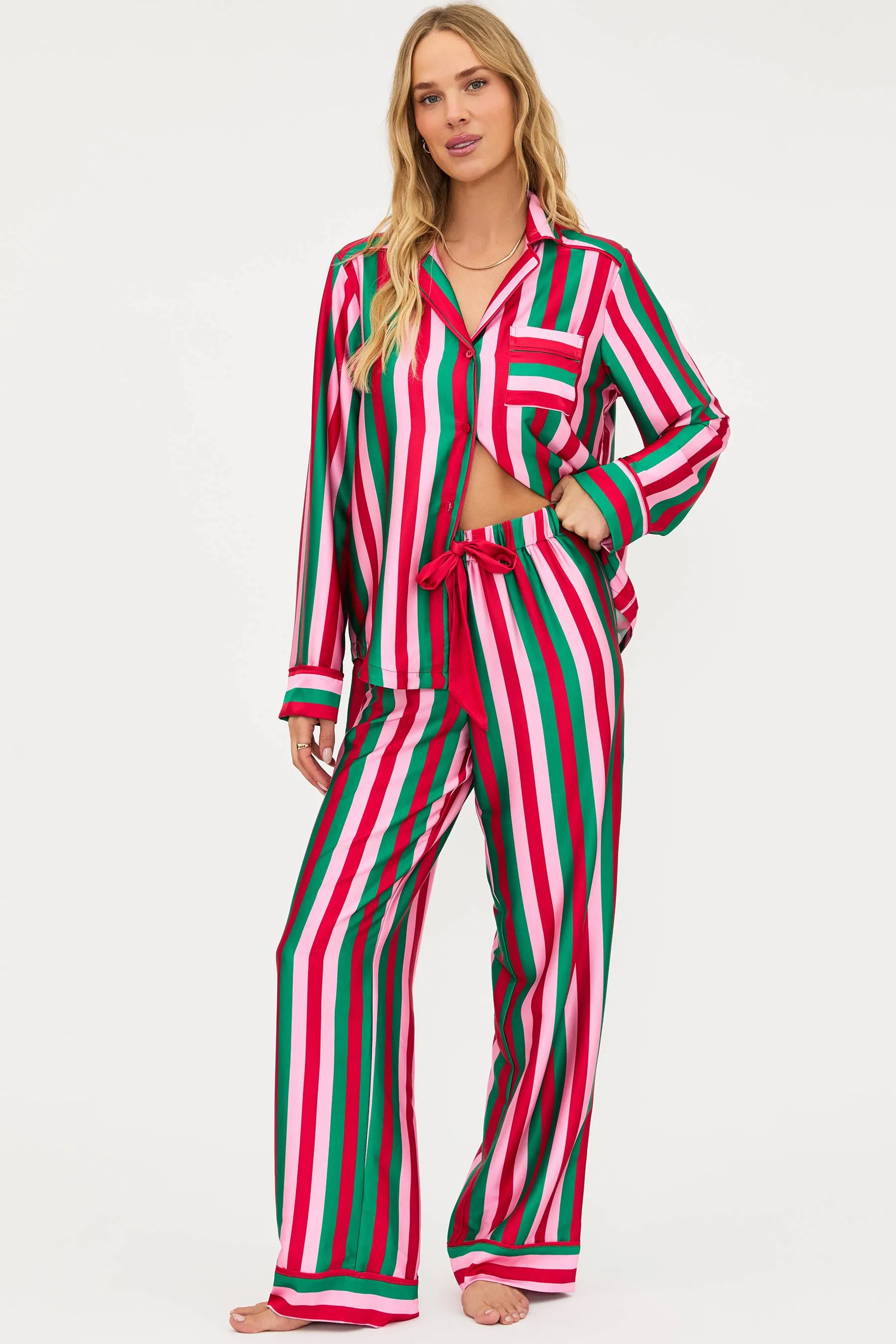 Livy Top & Connie Pant Set Ruby Stripe sold by Beach Riot