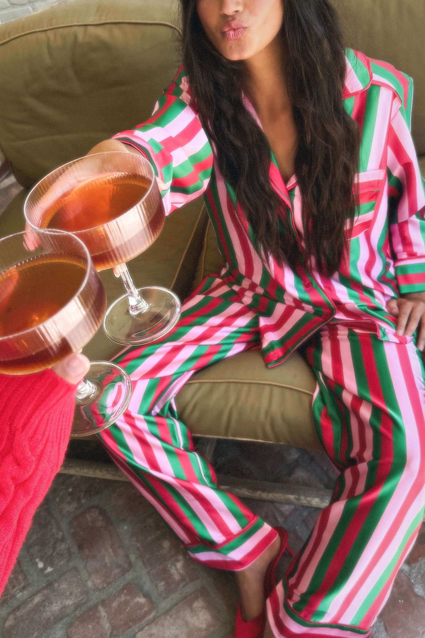 Livy Top & Connie Pant Set Ruby Stripe sold by Beach Riot product image thumbnail 4