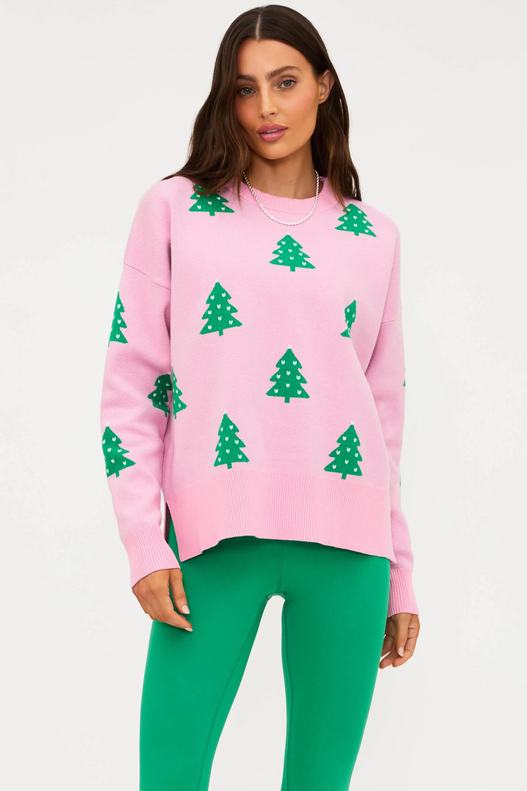 Callie Sweater Pink Christmas sold by Beach Riot