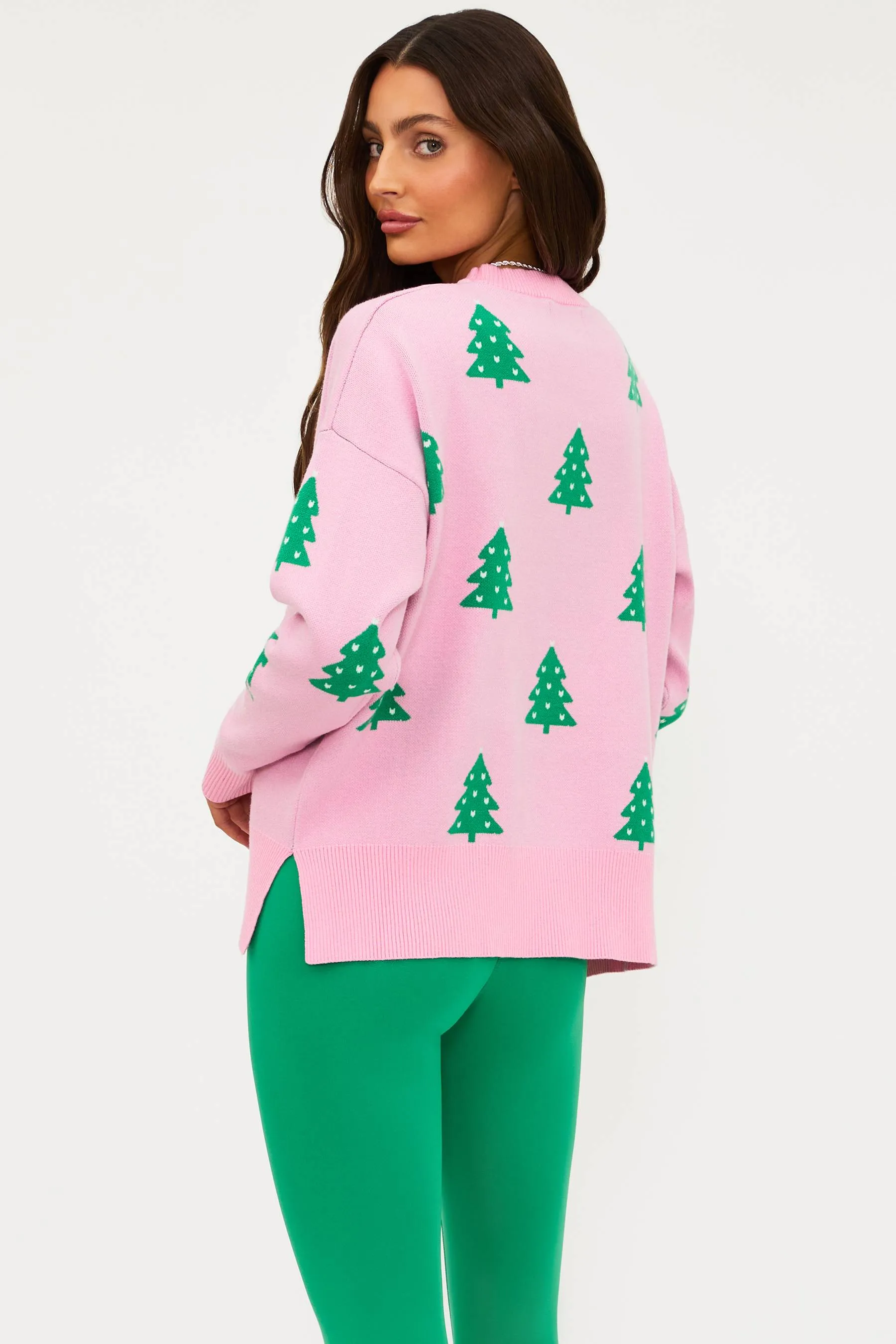 Callie Sweater Pink Christmas sold by Beach Riot product image thumbnail 2