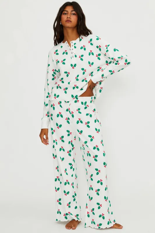 Pacific Long Sleeve Sleep Set Frosted Holly sold by Beach Riot