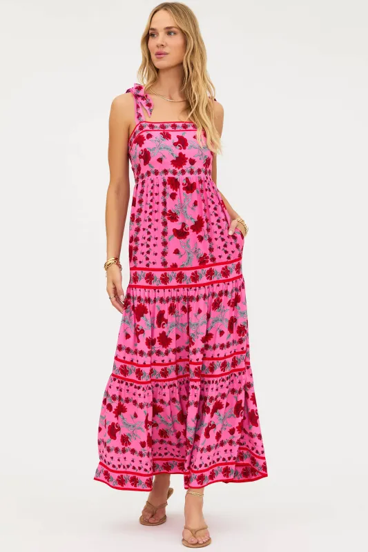 Charlotte Dress Redwood Floral sold by Beach Riot