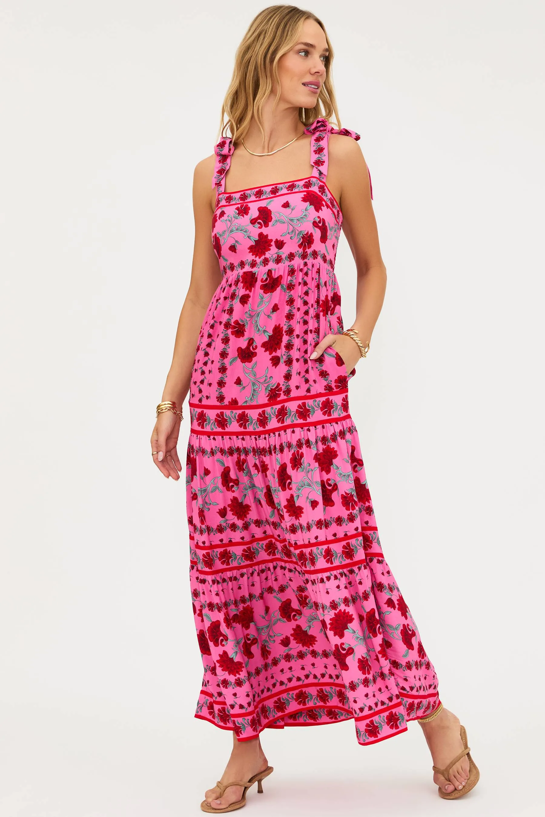 Charlotte Dress Redwood Floral sold by Beach Riot product image thumbnail 5
