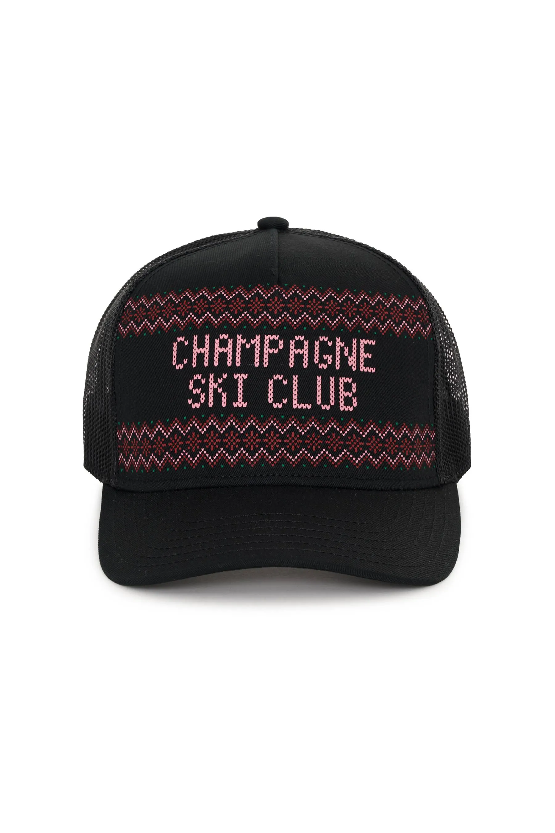 Anthropologie X Beach Riot Trucker Hat Black Champagne Ski Club sold by Beach Riot