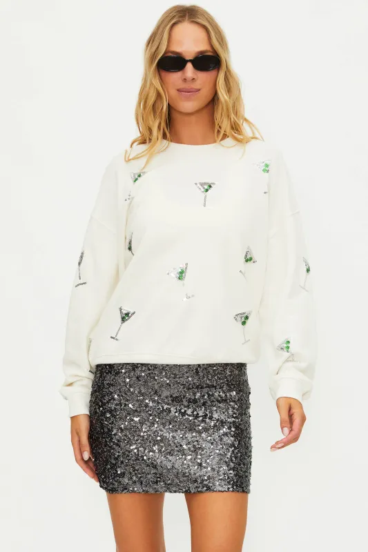 Anthropologie X Beach Riot Devyn Sweatshirt Sequin Martinis sold by Beach Riot