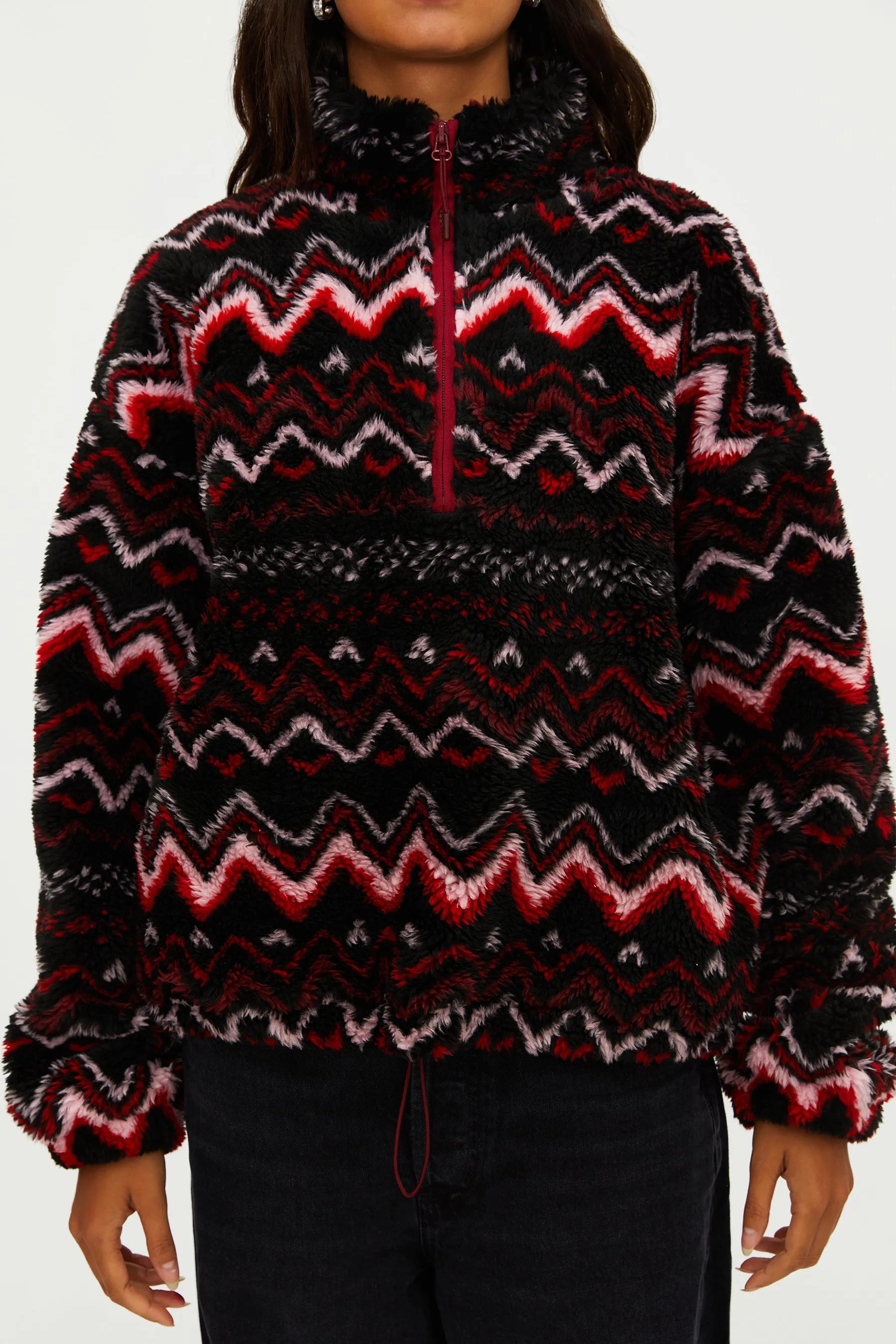 Anthropologie X Beach Riot Leona Sherpa Black Cheers Fairisle sold by Beach Riot product image thumbnail 5
