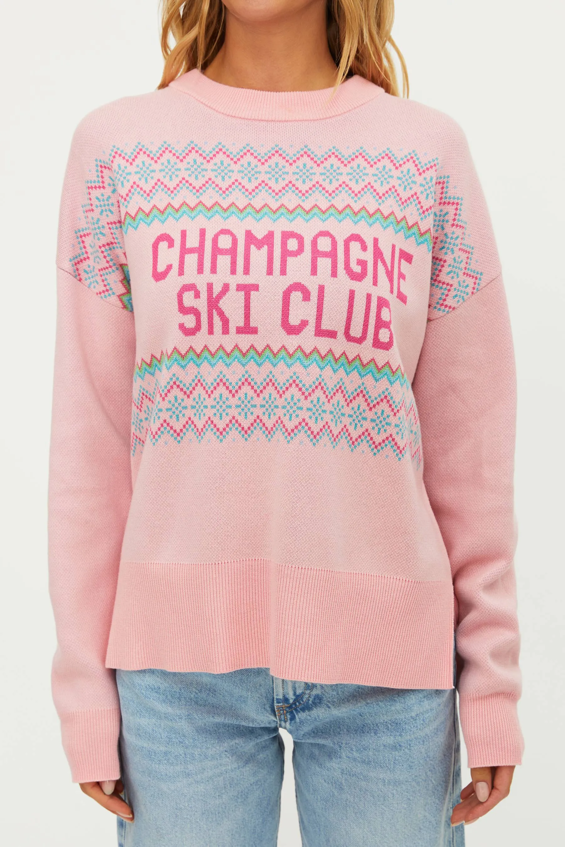 Anthropologie X Beach Riot Callie Sweater Sweet Winter Champagne Ski Club sold by Beach Riot product image thumbnail 4