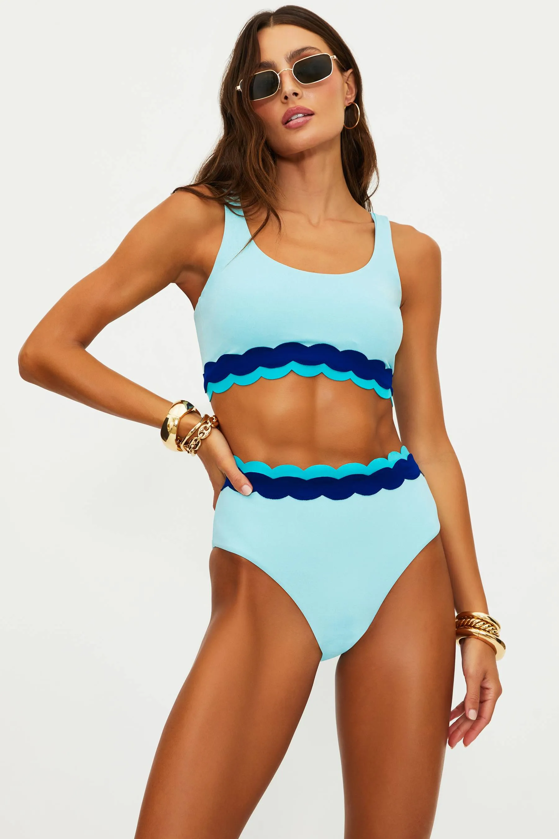 Anthropologie X Beach Riot Marin Top Sweet Winter Blue sold by Beach Riot product image thumbnail 4