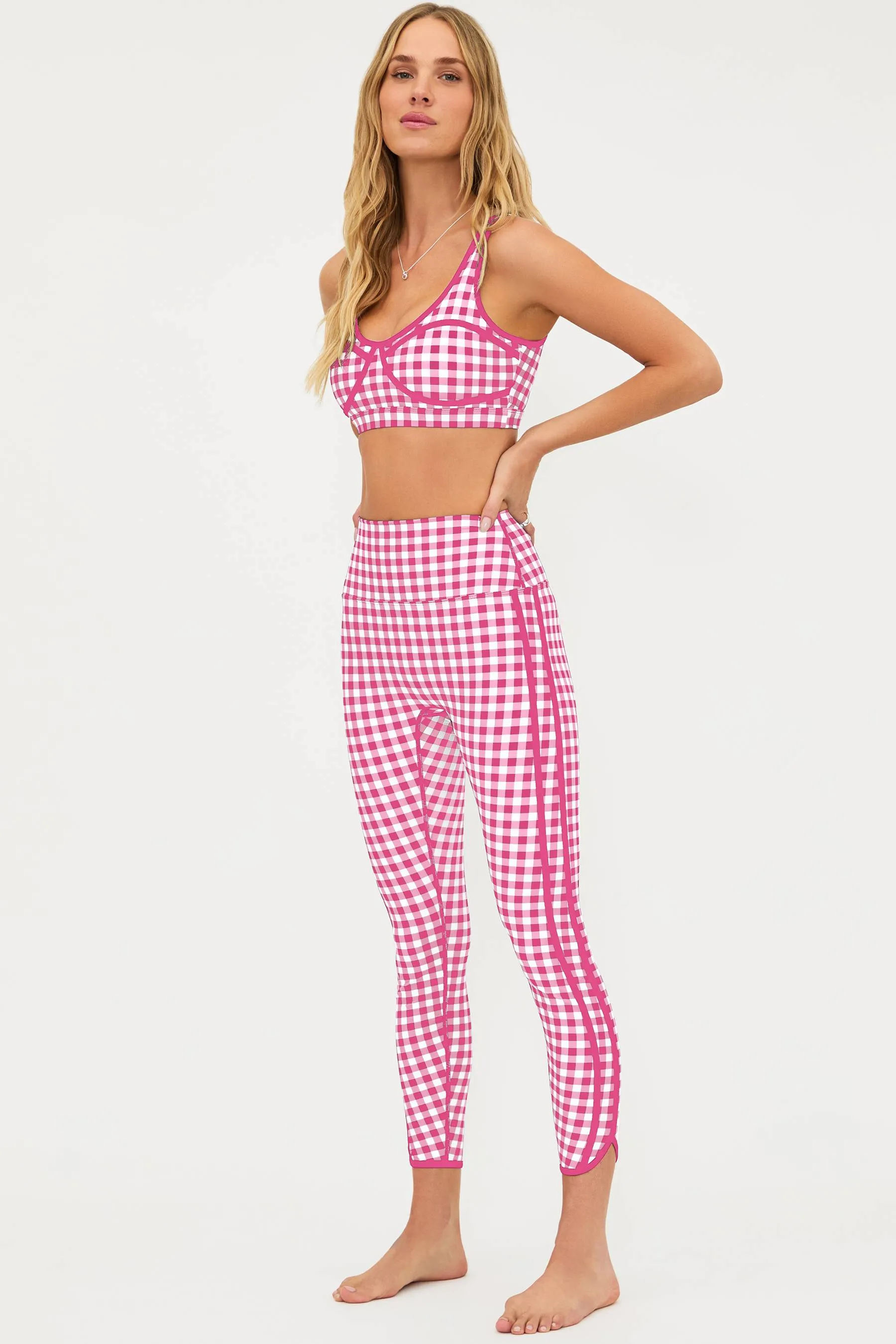 Anthropologie x Beach Riot Rella Legging Pink Gingham sold by Beach Riot