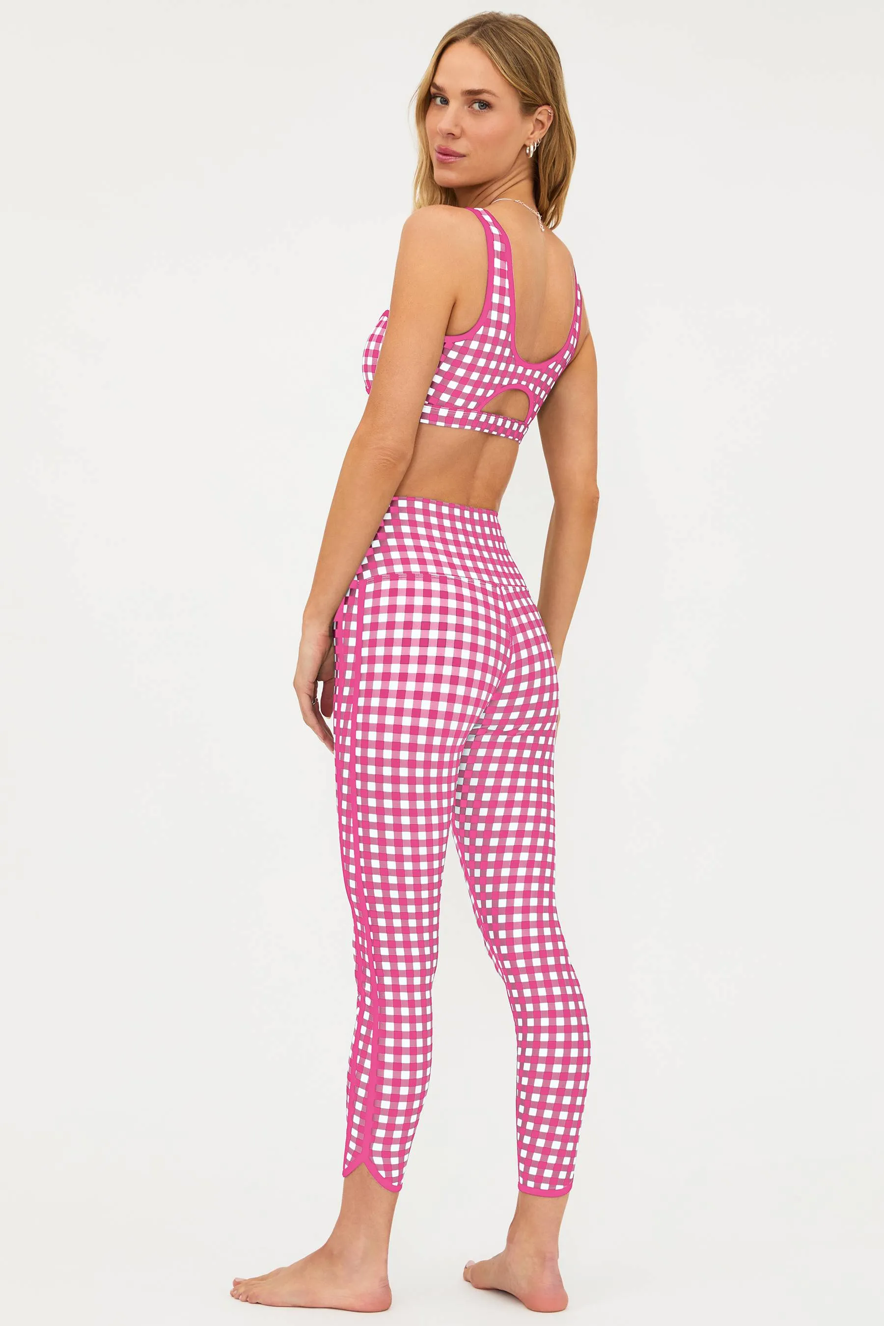Anthropologie x Beach Riot Rella Legging Pink Gingham sold by Beach Riot product image thumbnail 2