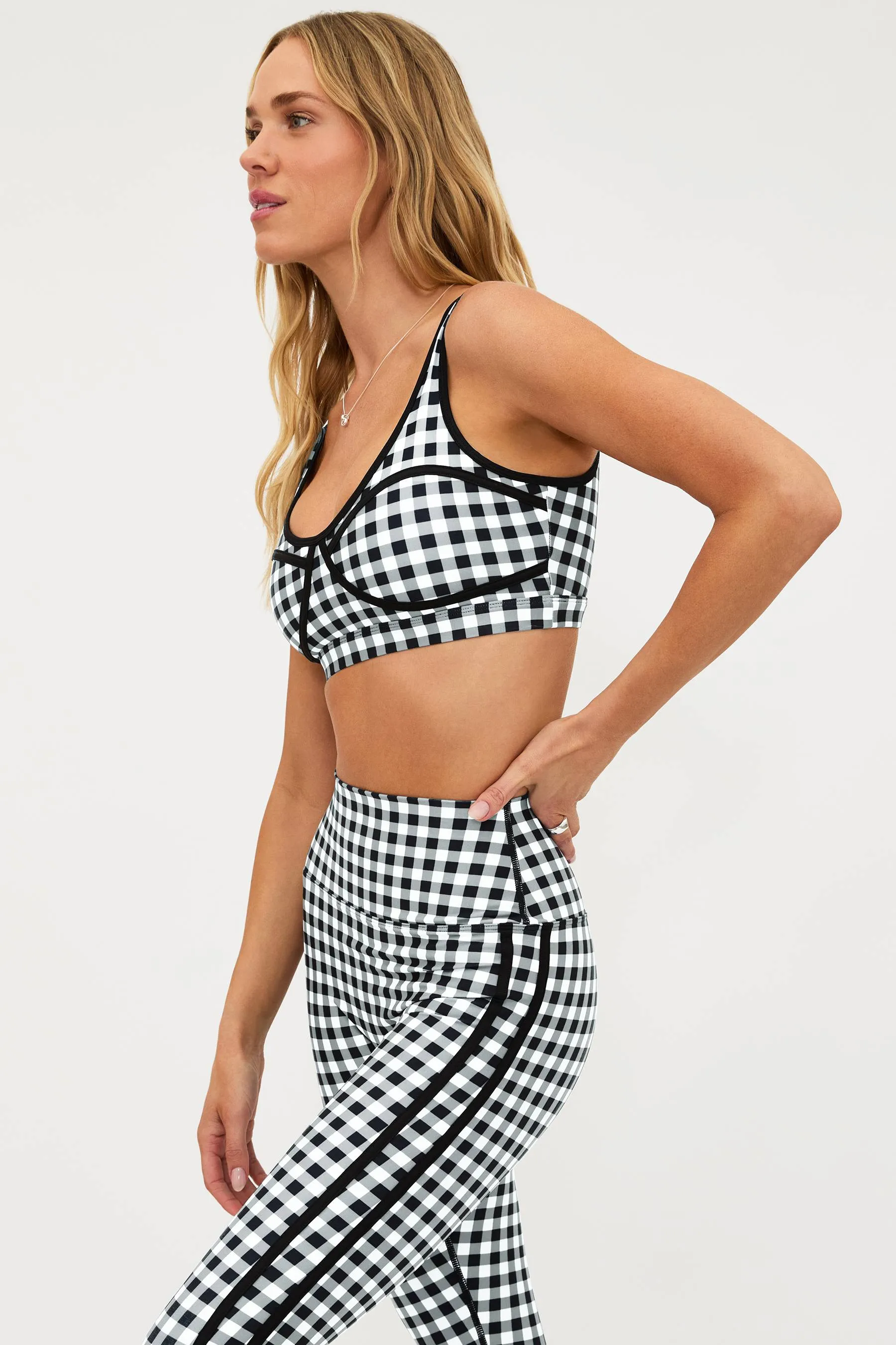 Olympia Top Slate Gingham sold by Beach Riot product image thumbnail 4
