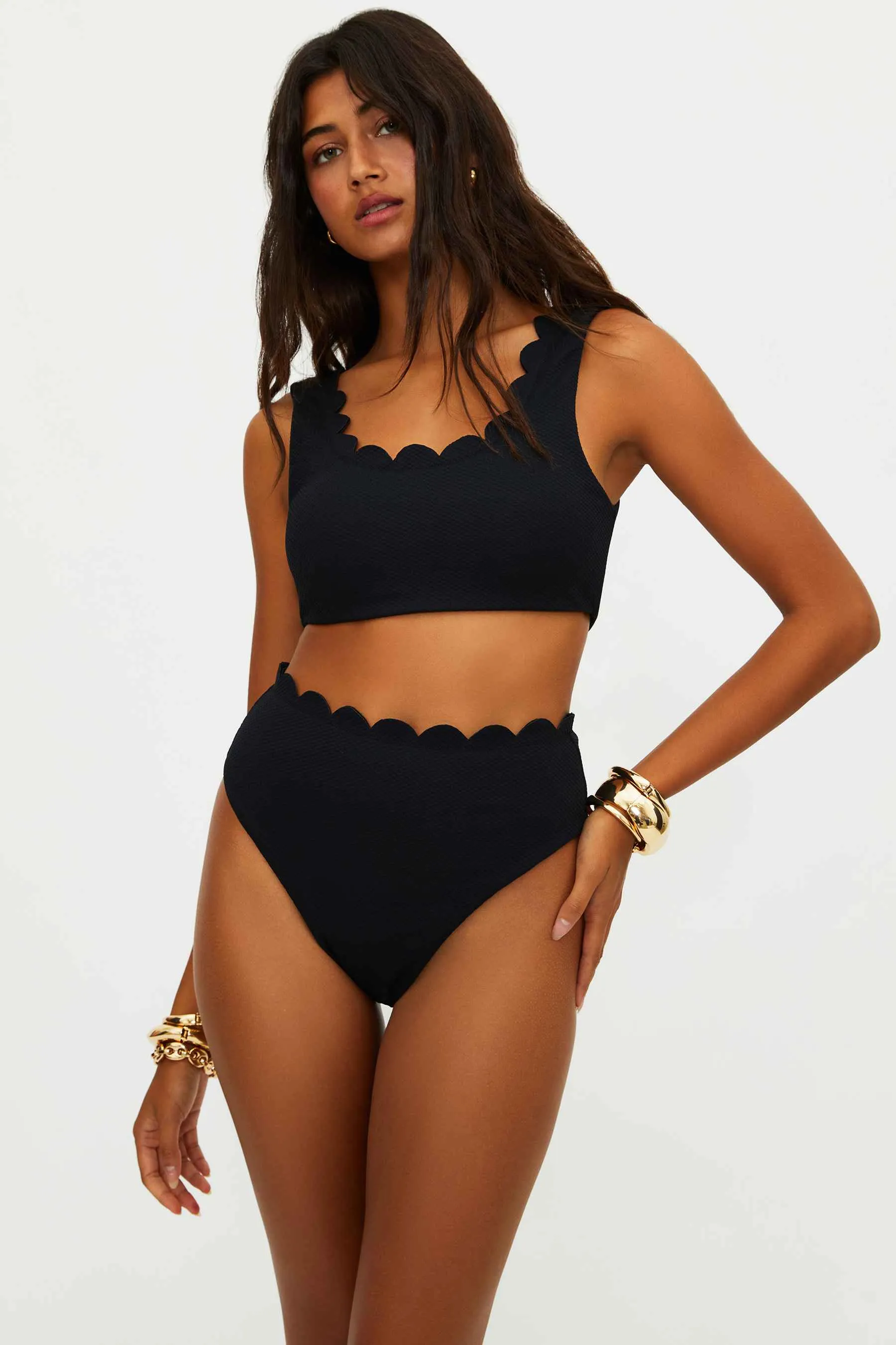 Nessa Bottom Black Waffle sold by Beach Riot product image thumbnail 3