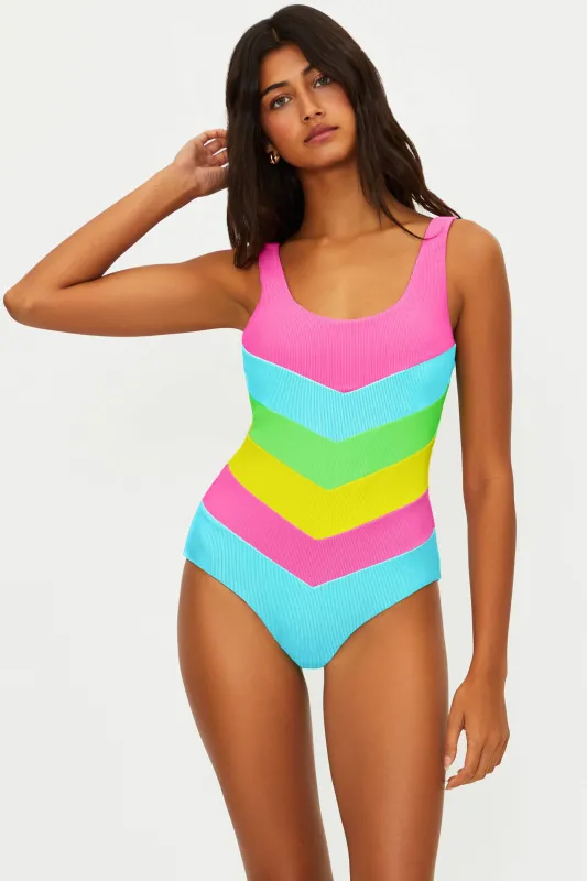 Cinthia One Piece Neon Brights sold by Beach Riot
