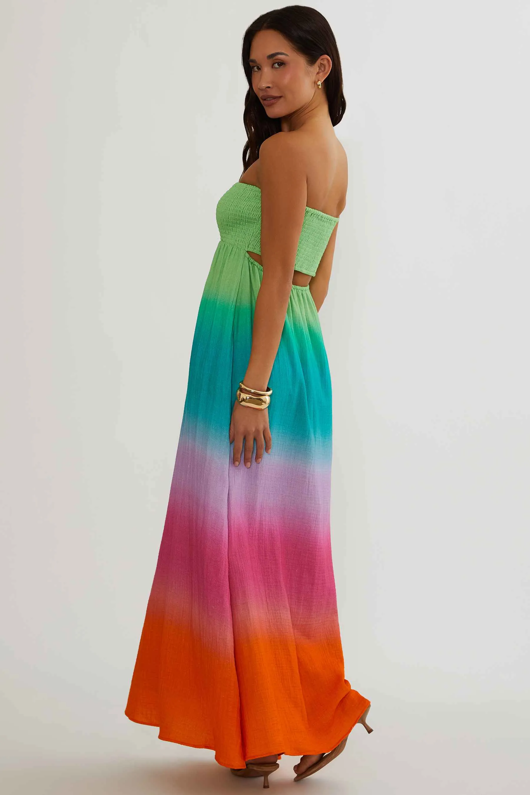 Yula Dress Technicolor Ombre sold by Beach Riot product image thumbnail 4