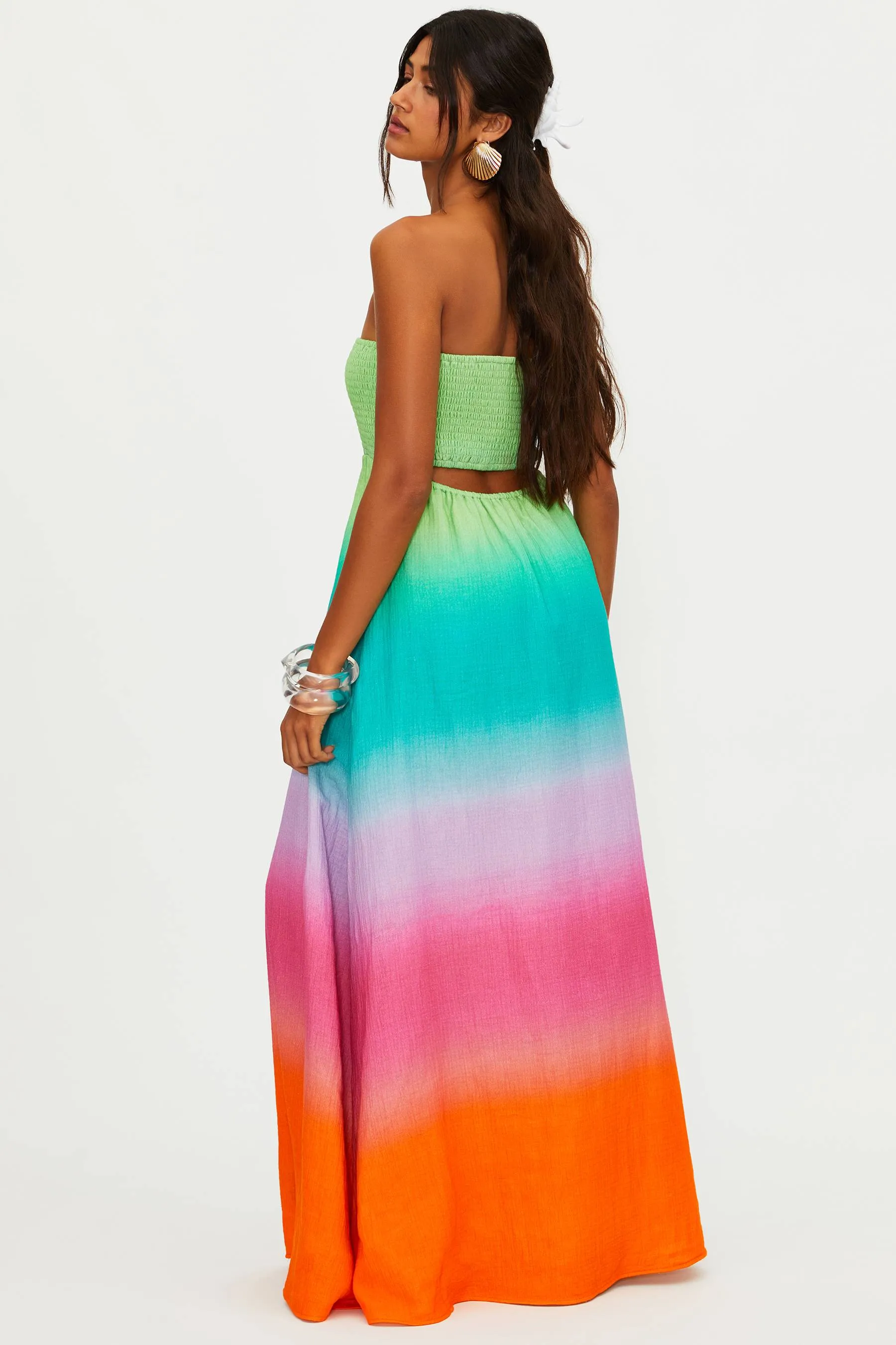 Yula Dress Technicolor Ombre sold by Beach Riot product image thumbnail 2