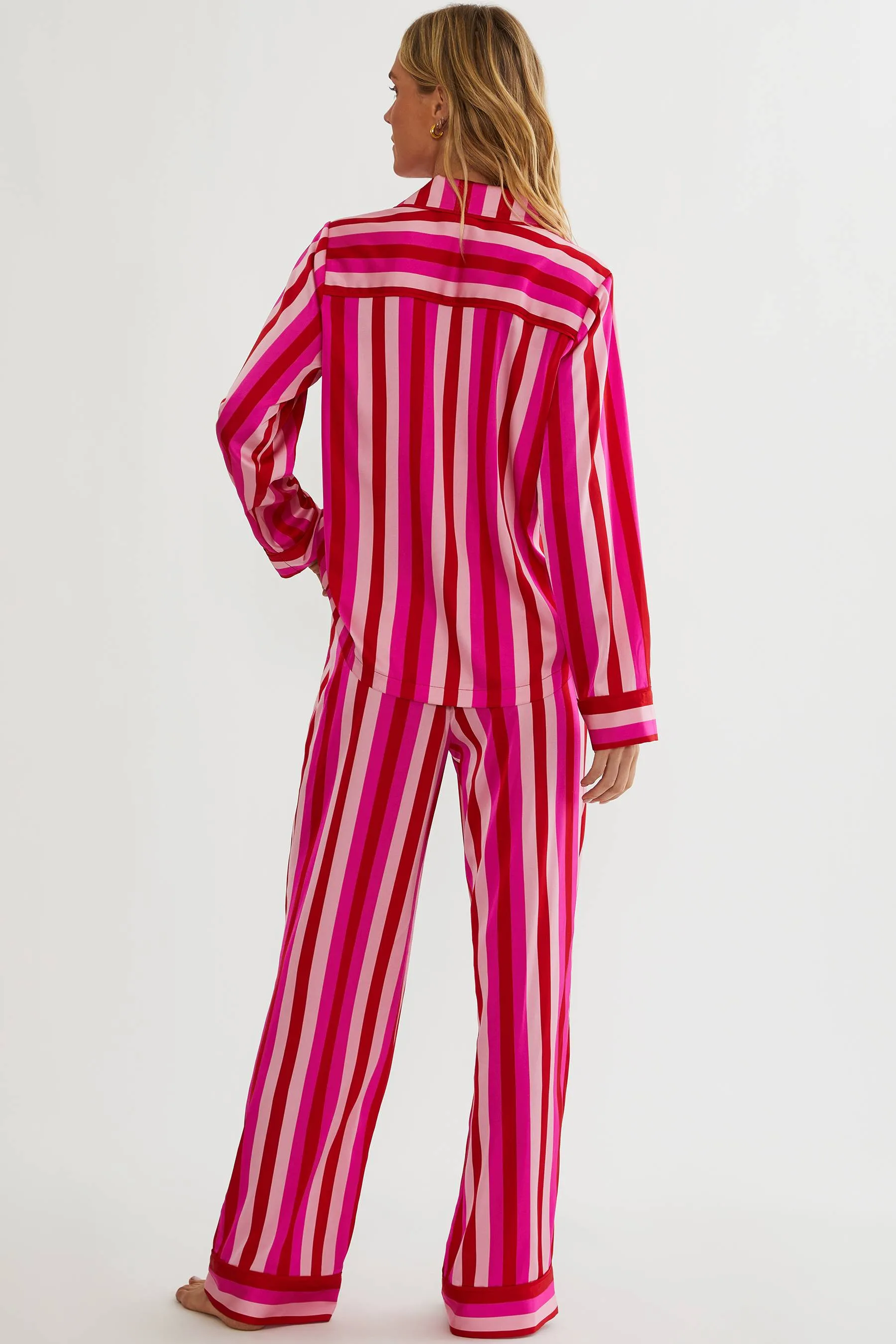 Livy Top & Connie Pant Set Pink & Red Stripe sold by Beach Riot product image thumbnail 2