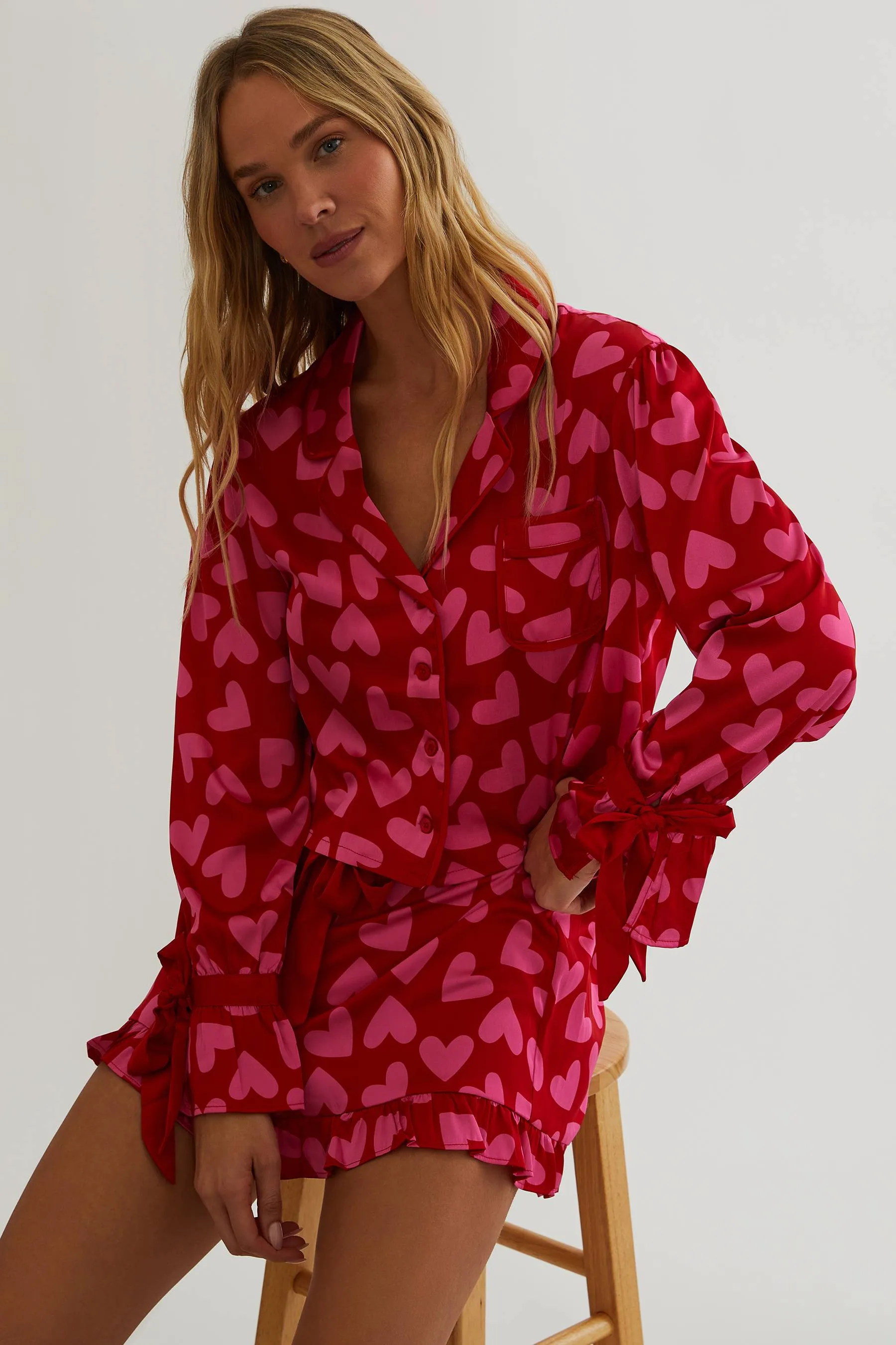 Aurora & Luna Pj Set Valentine Heart sold by Beach Riot product image thumbnail 5
