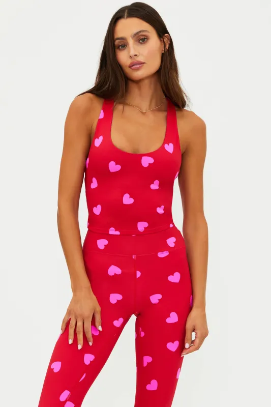 Yara Top Royal Red Hearts sold by Beach Riot