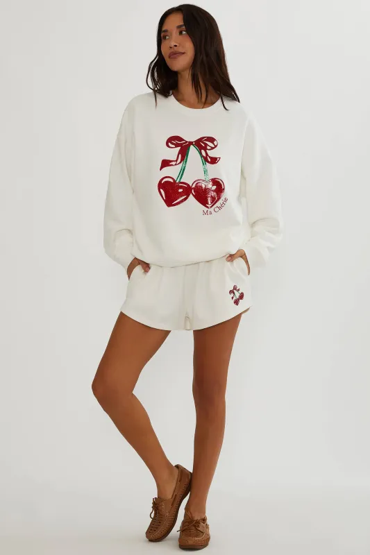 Anthropologie X Beach Riot Malik Short Ma Cherie White made by Beach Riot