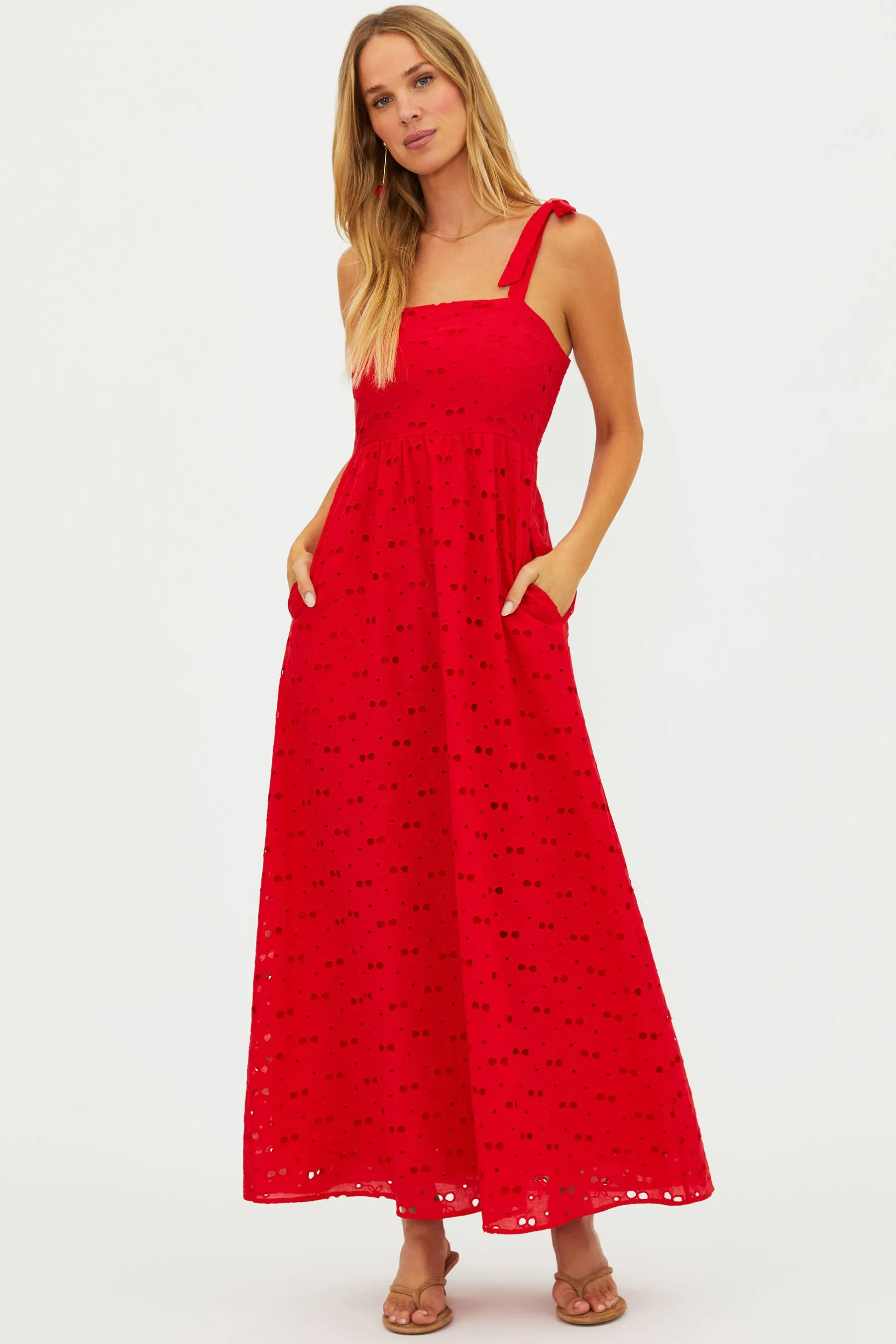Charlotte Dress Cherry Eyelet sold by Beach Riot product image thumbnail 4