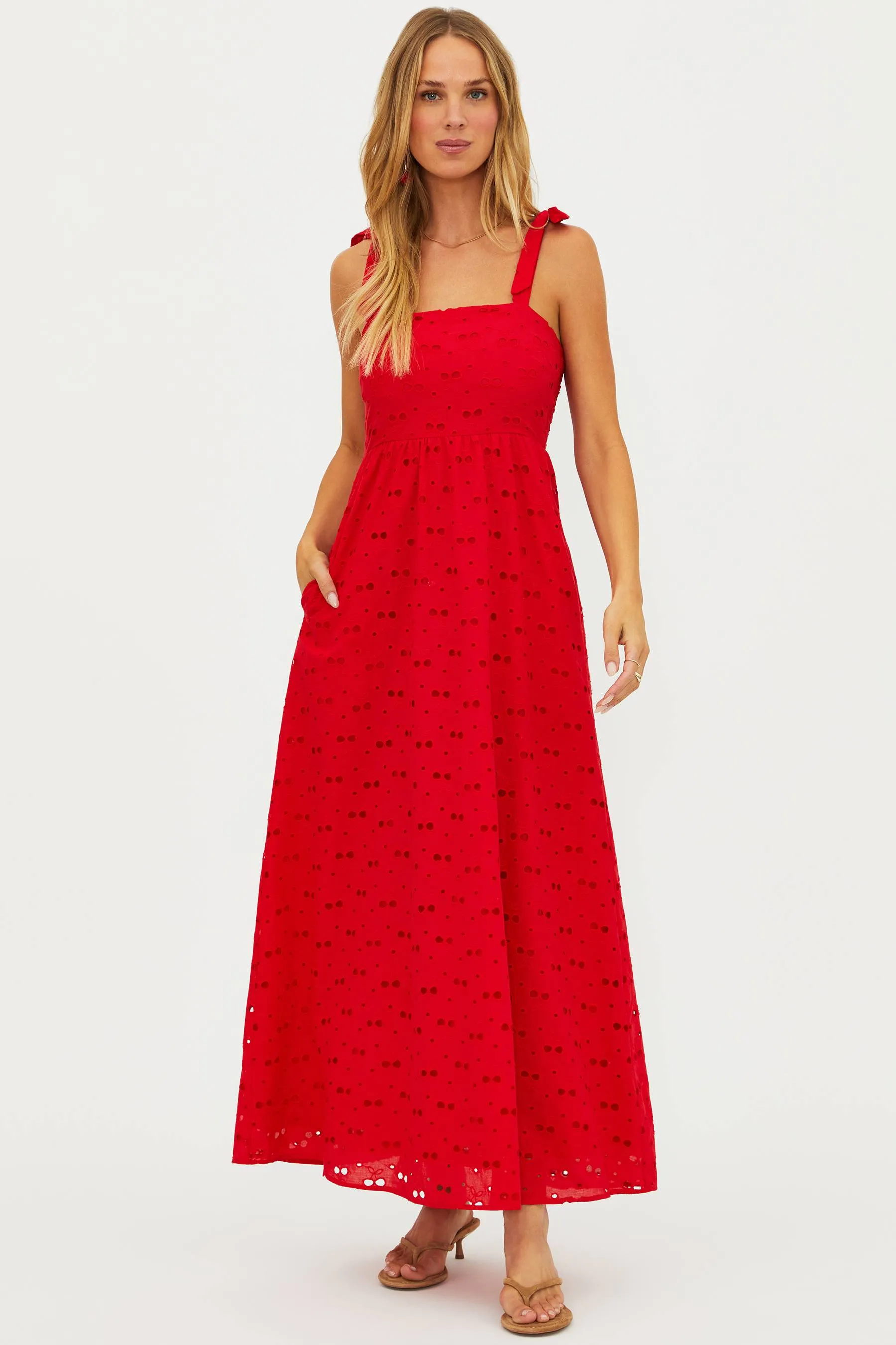 Charlotte Dress Cherry Eyelet sold by Beach Riot product image thumbnail 5