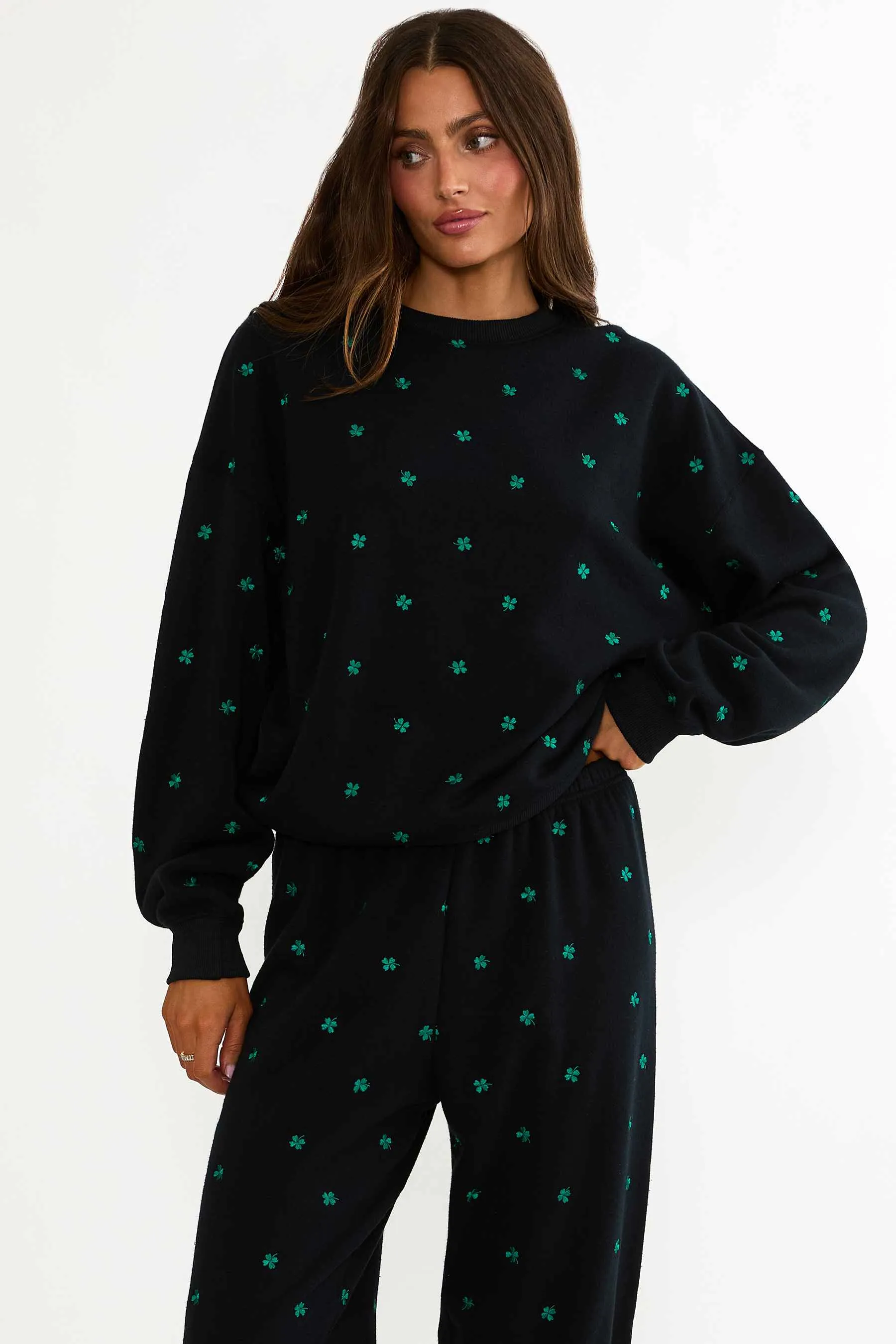 Devyn Sweatshirt Midnight Clover sold by Beach Riot