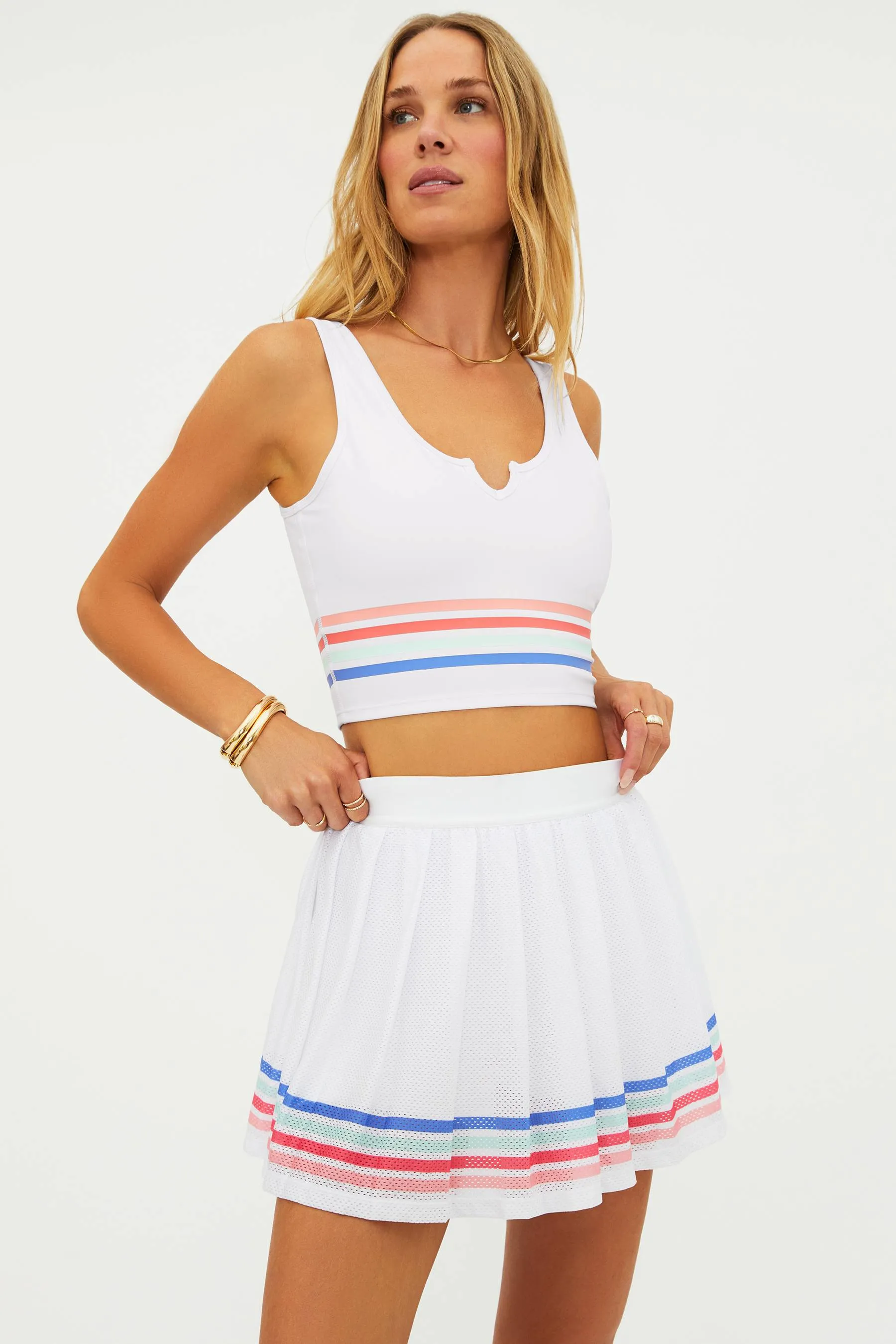 Irina Skirt Bright White Horizon sold by Beach Riot product image thumbnail 3