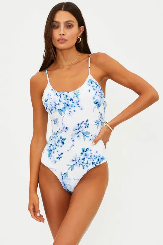 Britt One Piece Blushing Blooms sold by Beach Riot