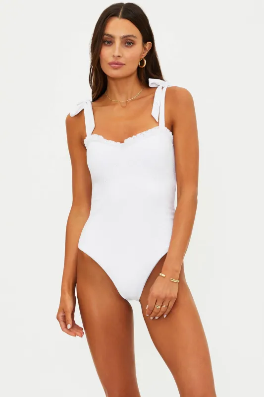 Priya One Piece White sold by Beach Riot