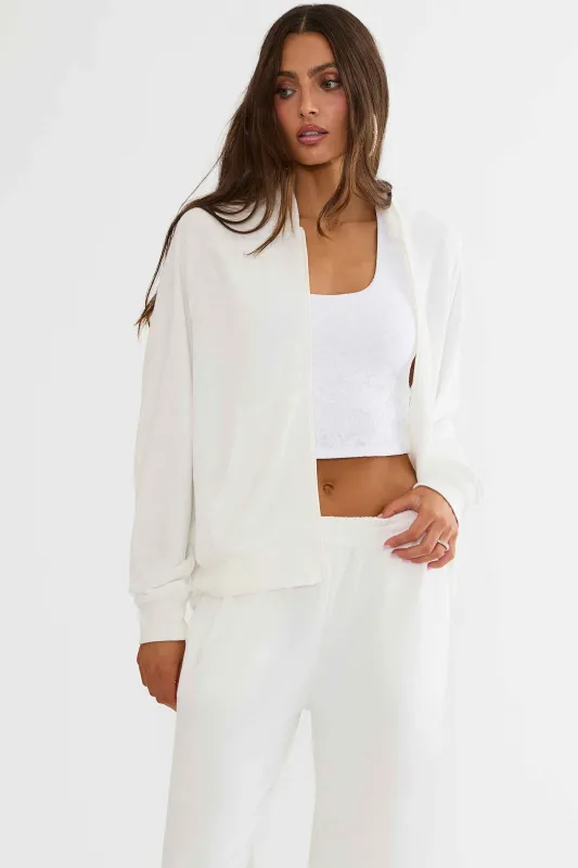 Mariel Jacket White sold by Beach Riot