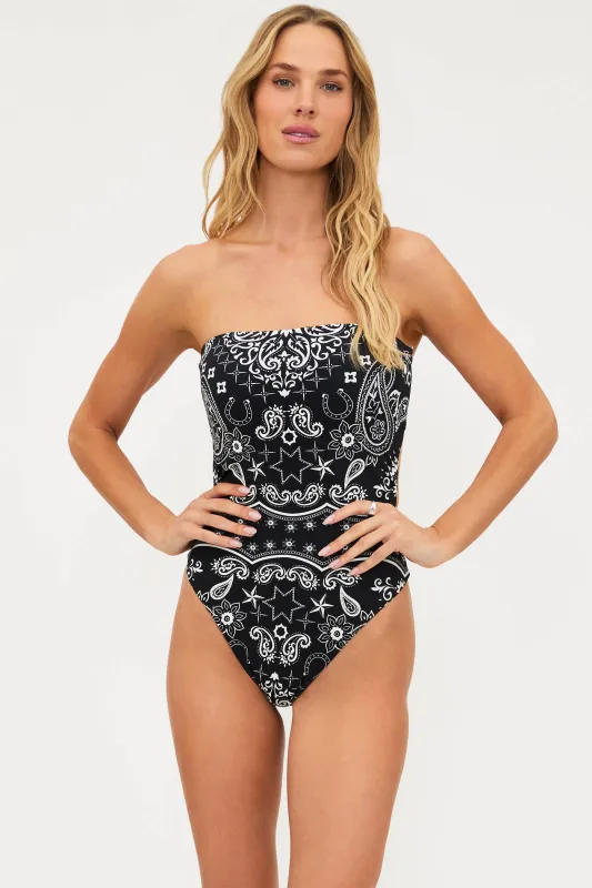 Stassia One Piece Bandana Black sold by Beach Riot