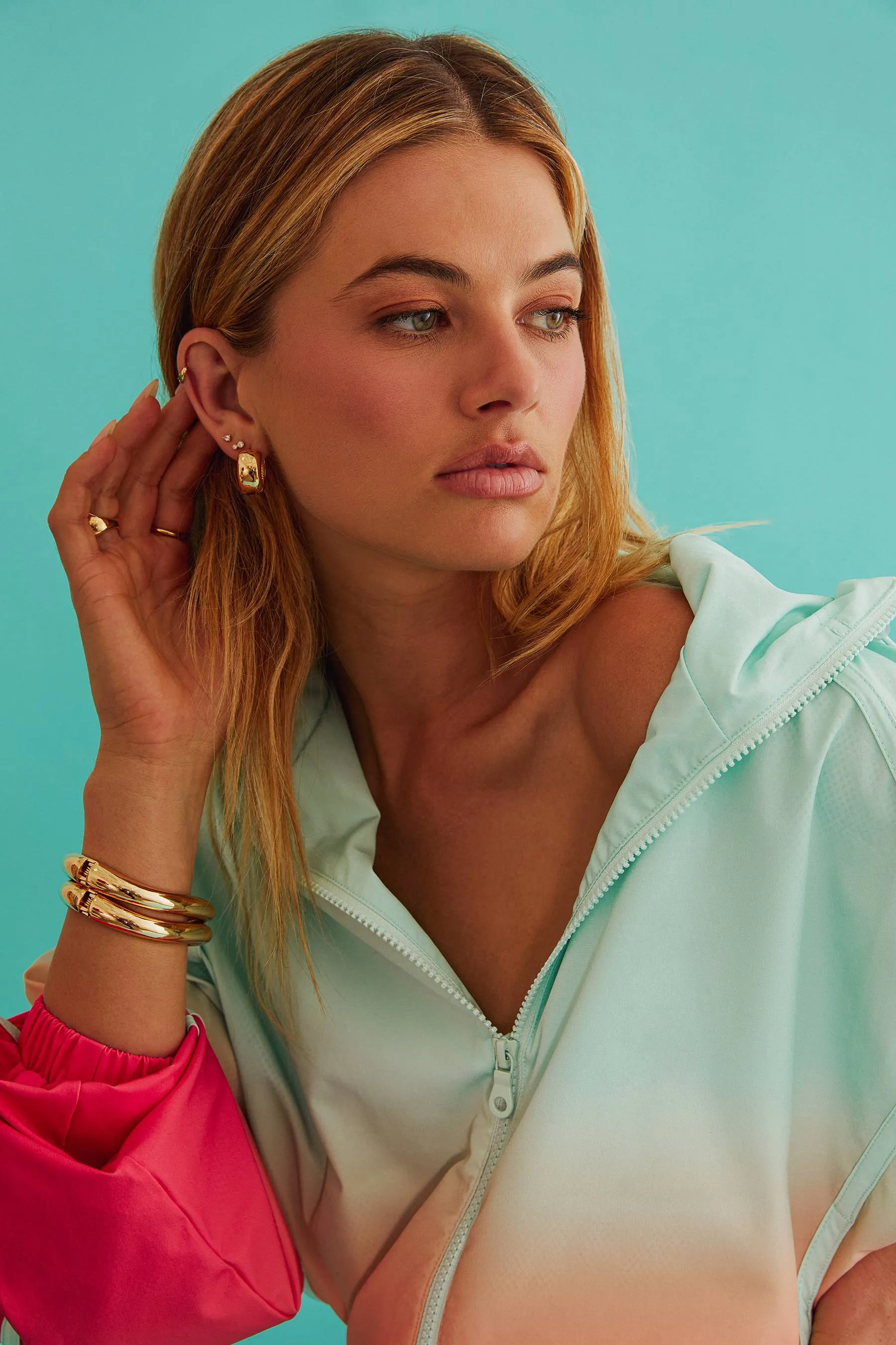 Casen Jacket Guava Jelly Ombre sold by Beach Riot product image thumbnail 4