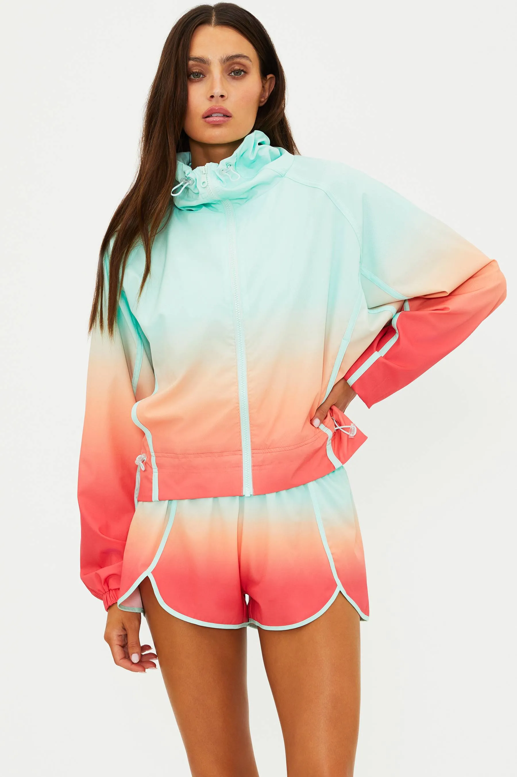 Casen Jacket Guava Jelly Ombre sold by Beach Riot