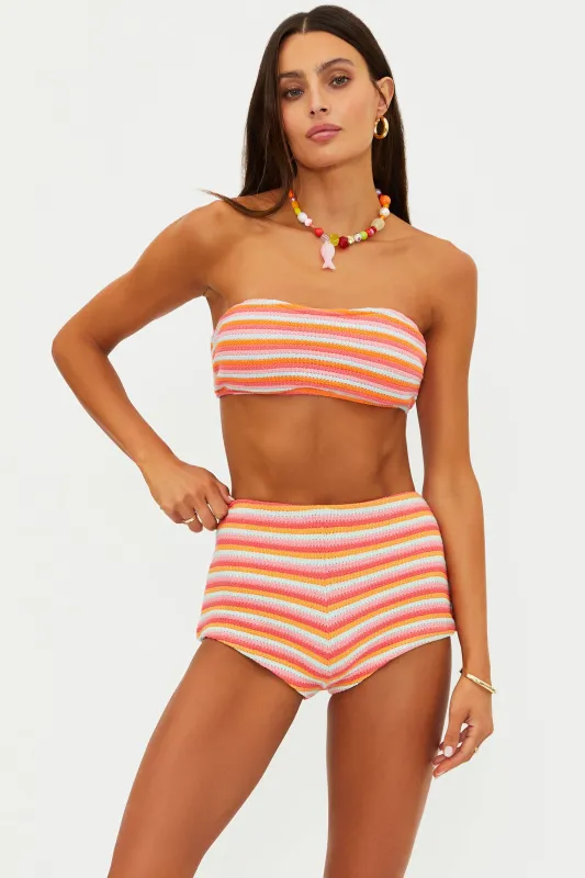 Kelsey Top Guava Jelly Crochet sold by Beach Riot