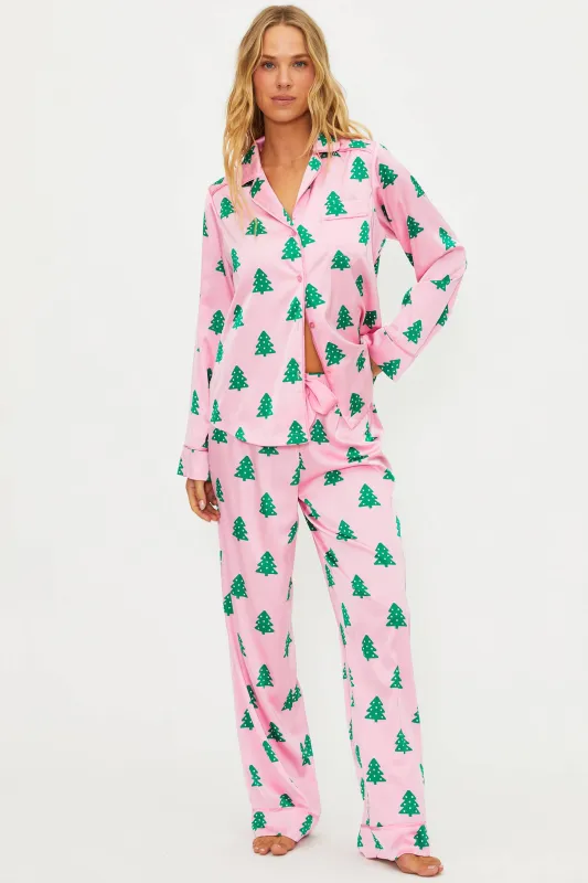 Livy & Connie PJ Set Pink Christmas sold by Beach Riot