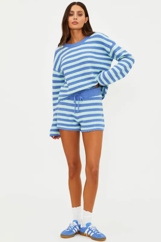Balboa Short Sapphire Sea Stripe sold by Beach Riot