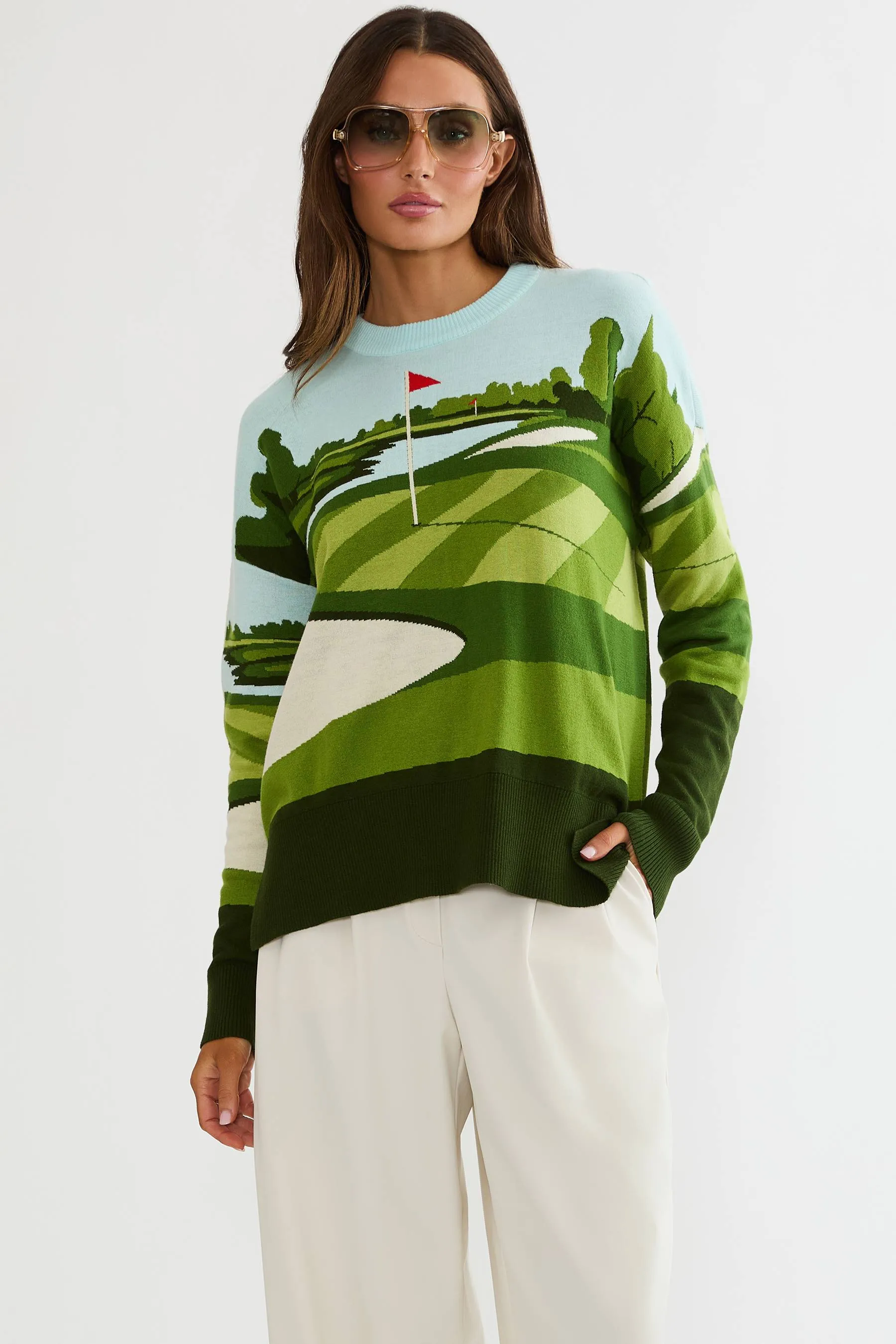 Callie Sweater Fairway sold by Beach Riot