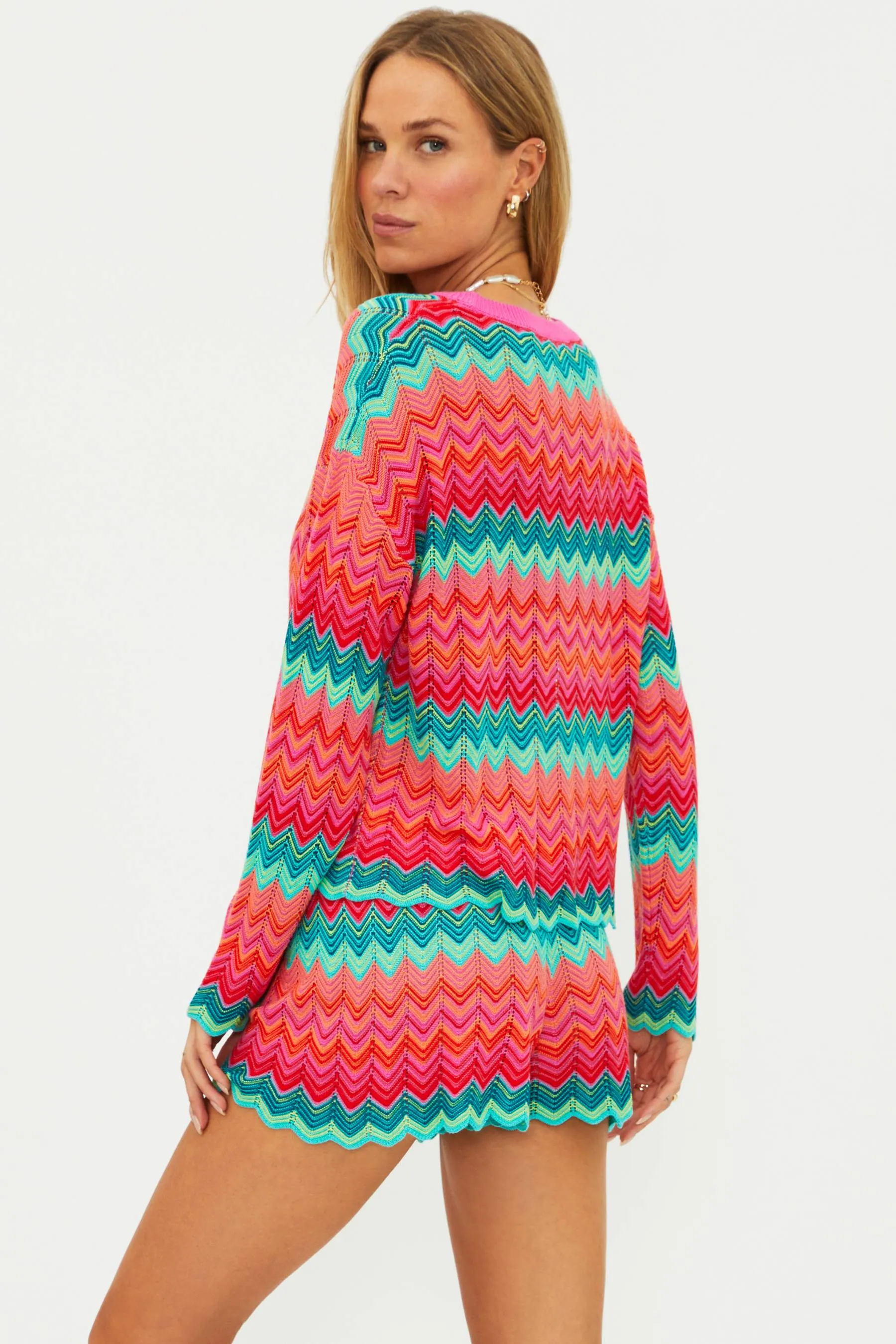 Beach Sweater Strawberry Ice Chevron sold by Beach Riot product image thumbnail 2