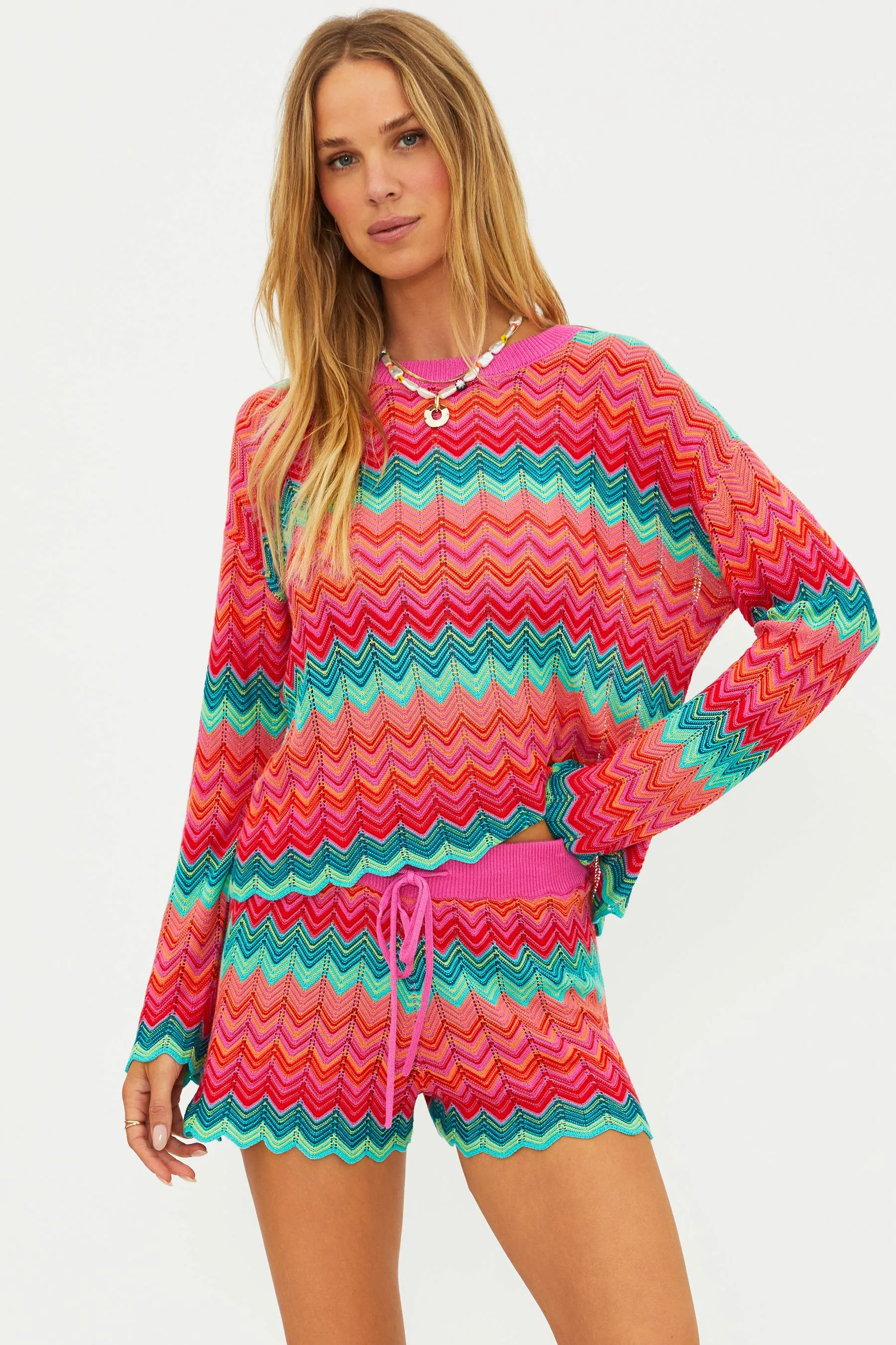 Beach Sweater Strawberry Ice Chevron sold by Beach Riot