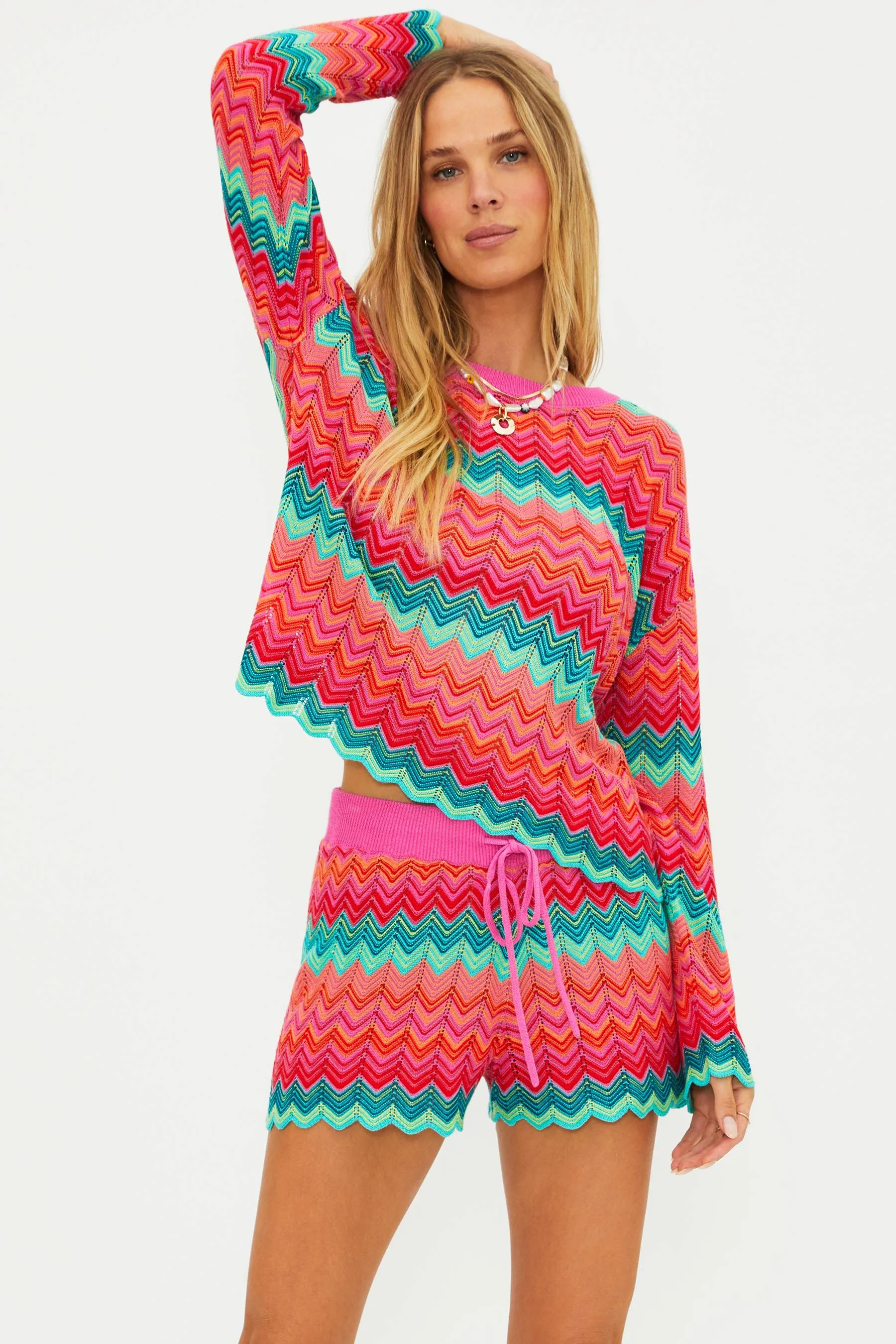 Beach Sweater Strawberry Ice Chevron sold by Beach Riot product image thumbnail 5