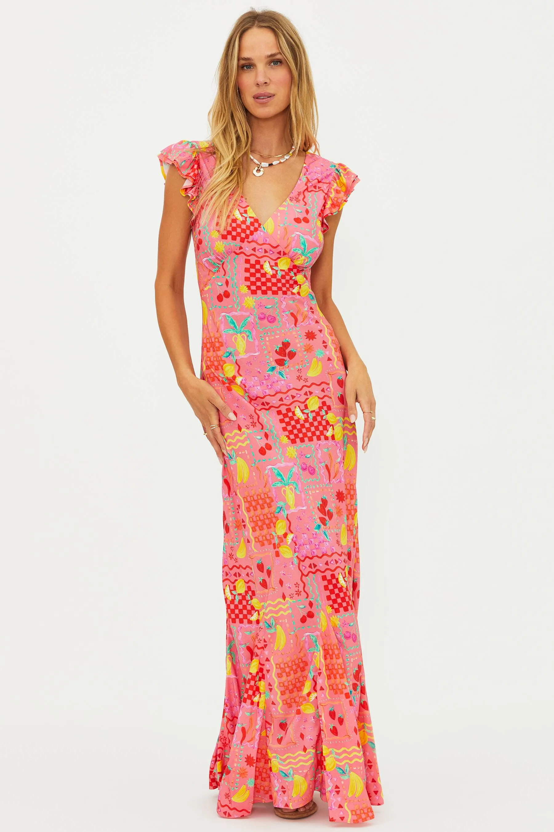 Elodie Dress Passion Fruit sold by Beach Riot