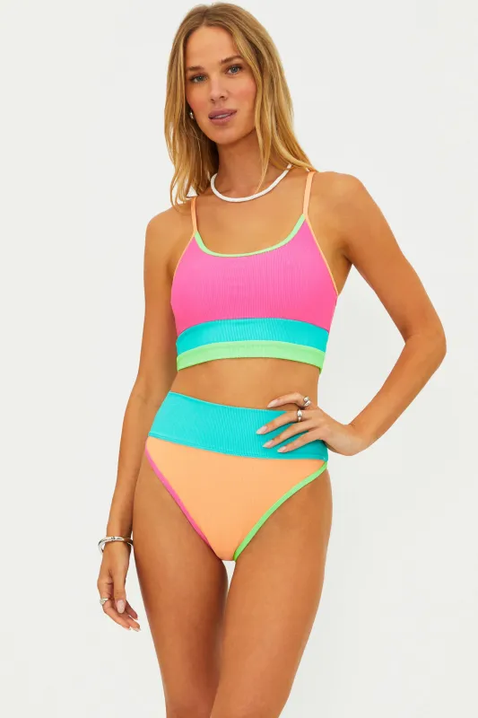 Eva Top Aqua Haze Colorblock made by Beach Riot
