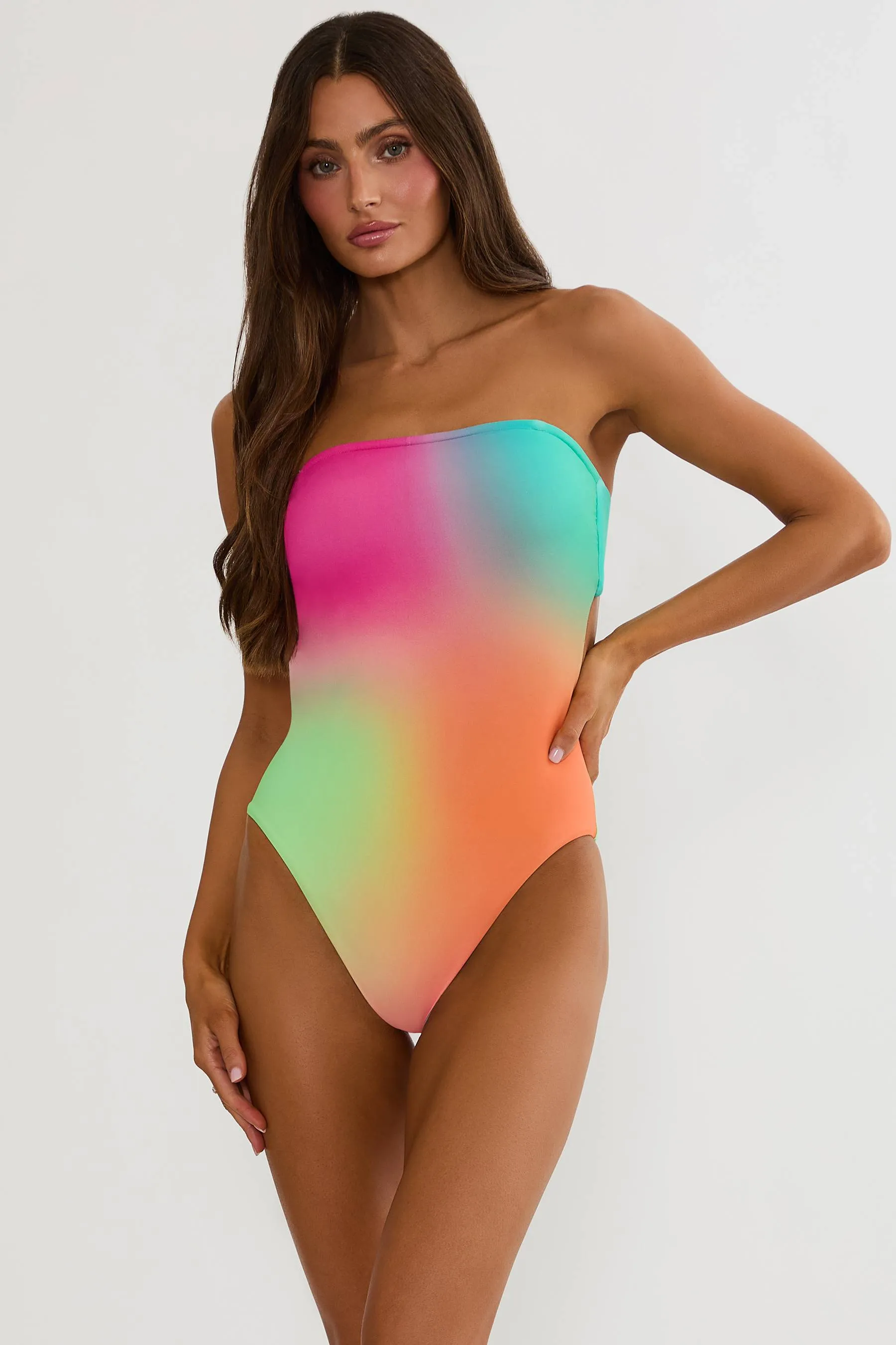 Stassia One Piece Strawberry Sunset Ombre sold by Beach Riot