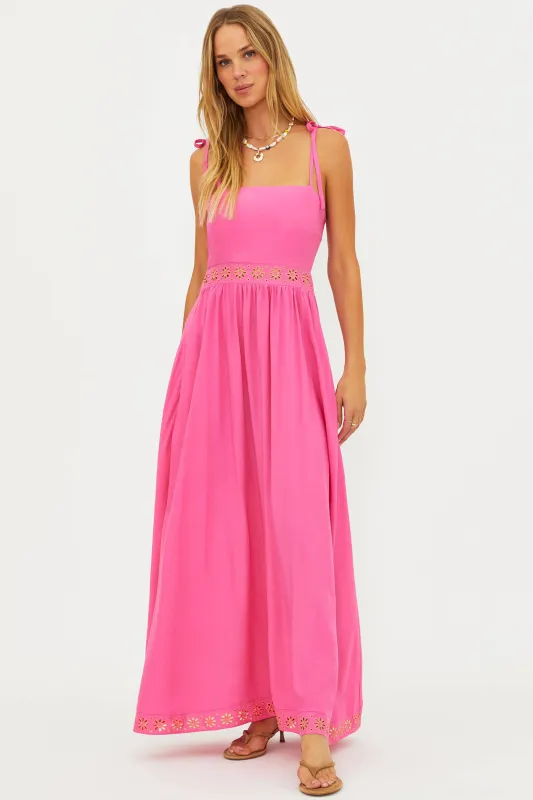 Rianne Dress Strawberry Eyelet made by Beach Riot