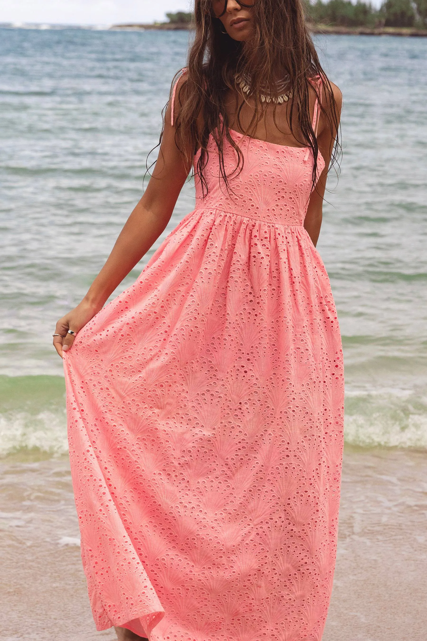 Valory Maxi Dress Seashell Pink sold by Beach Riot product image thumbnail 4