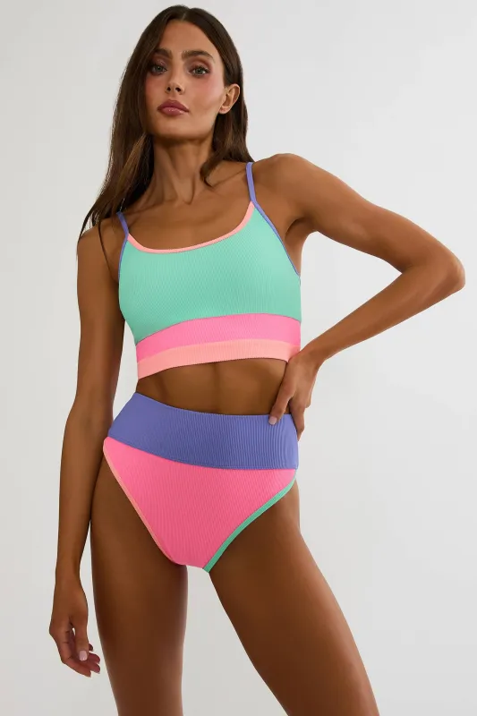 Eva Top Sherbert Shores Colorblock made by Beach Riot