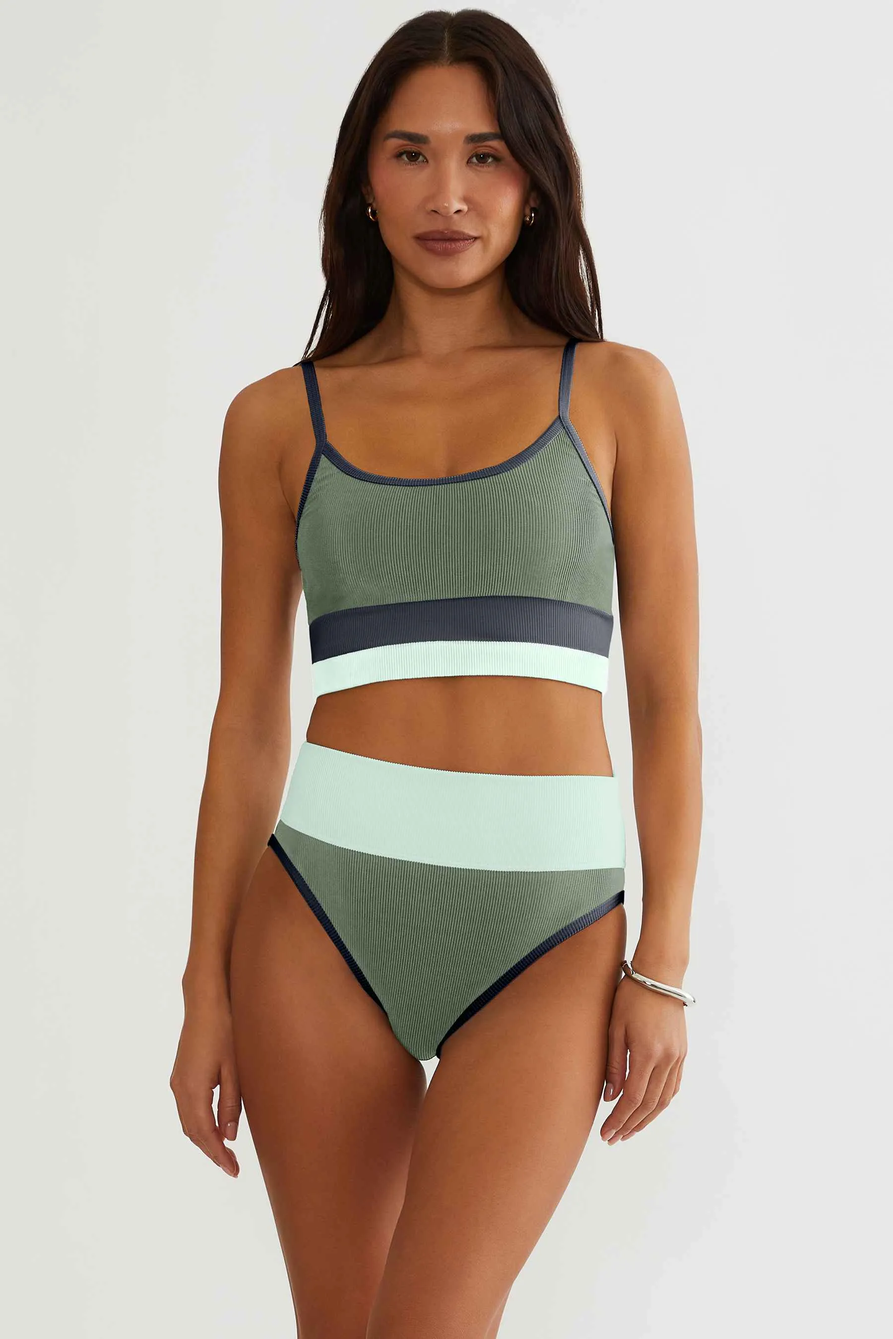 Emmy Bottom Full Coverage Palm Paradise Colorblock sold by Beach Riot product image thumbnail 2
