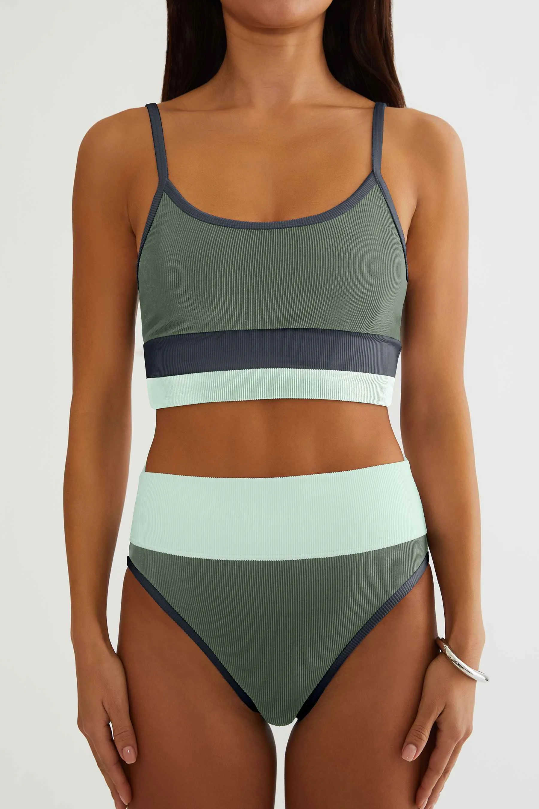 Emmy Bottom Full Coverage Palm Paradise Colorblock sold by Beach Riot product image thumbnail 3